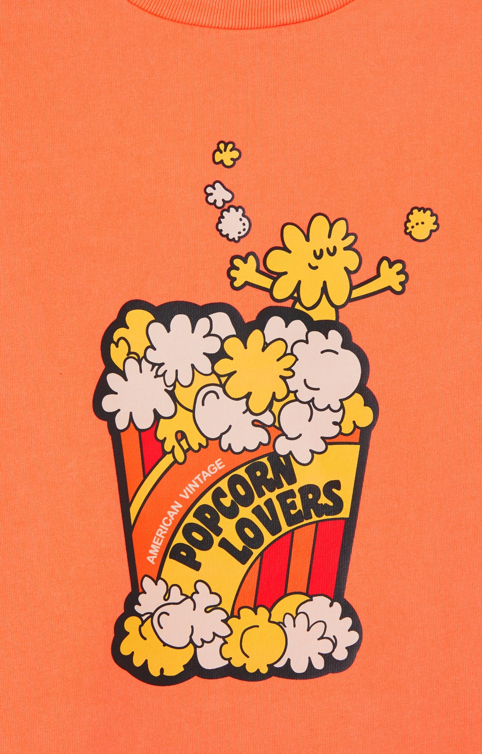 Printed Cotton Crew Neck T-Shirt American Vintage