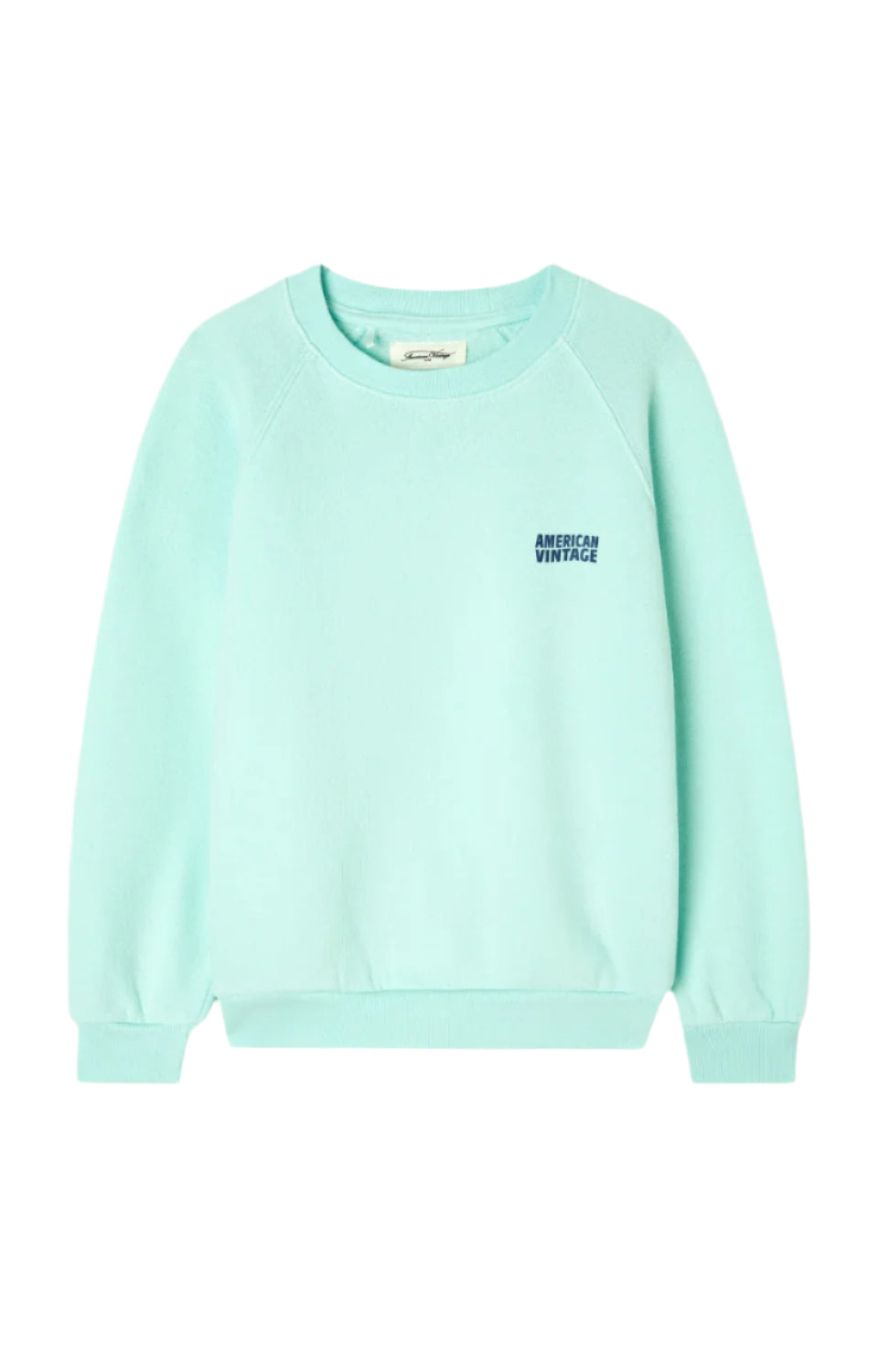 Stretch Cotton Crew Neck Sweater American Vintage