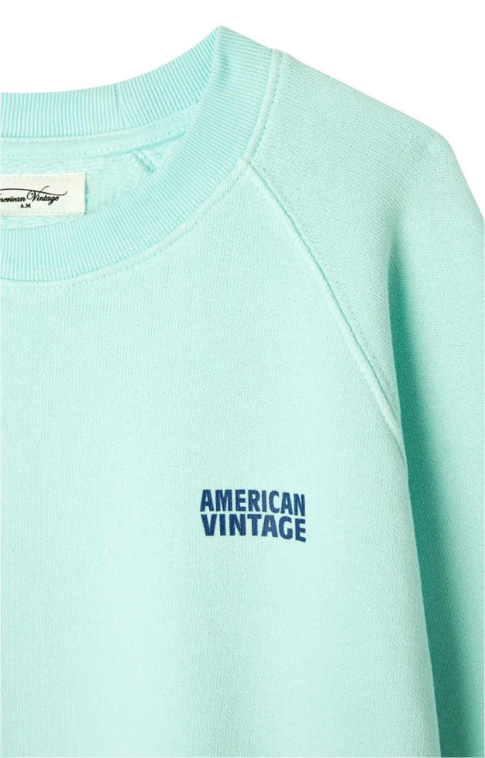 Stretch Cotton Crew Neck Sweater American Vintage