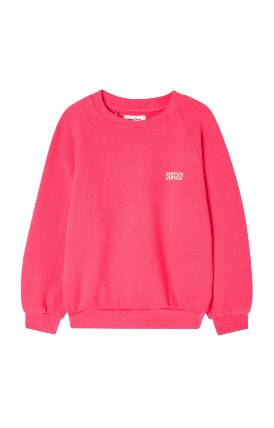 Stretch Cotton Crew Neck Sweater American Vintage