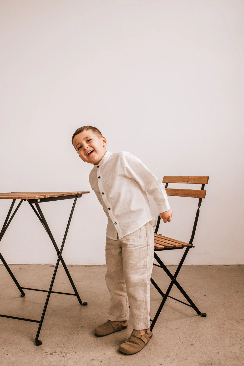 Capo Long Sleeve Shirt – Bianco Lessi The Label