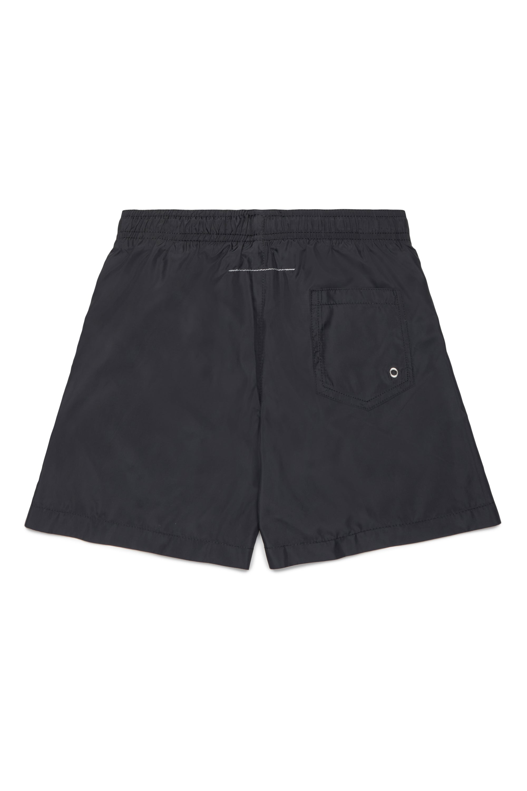 Black Polyester Swim Shorts for Kids Mm6 Kid