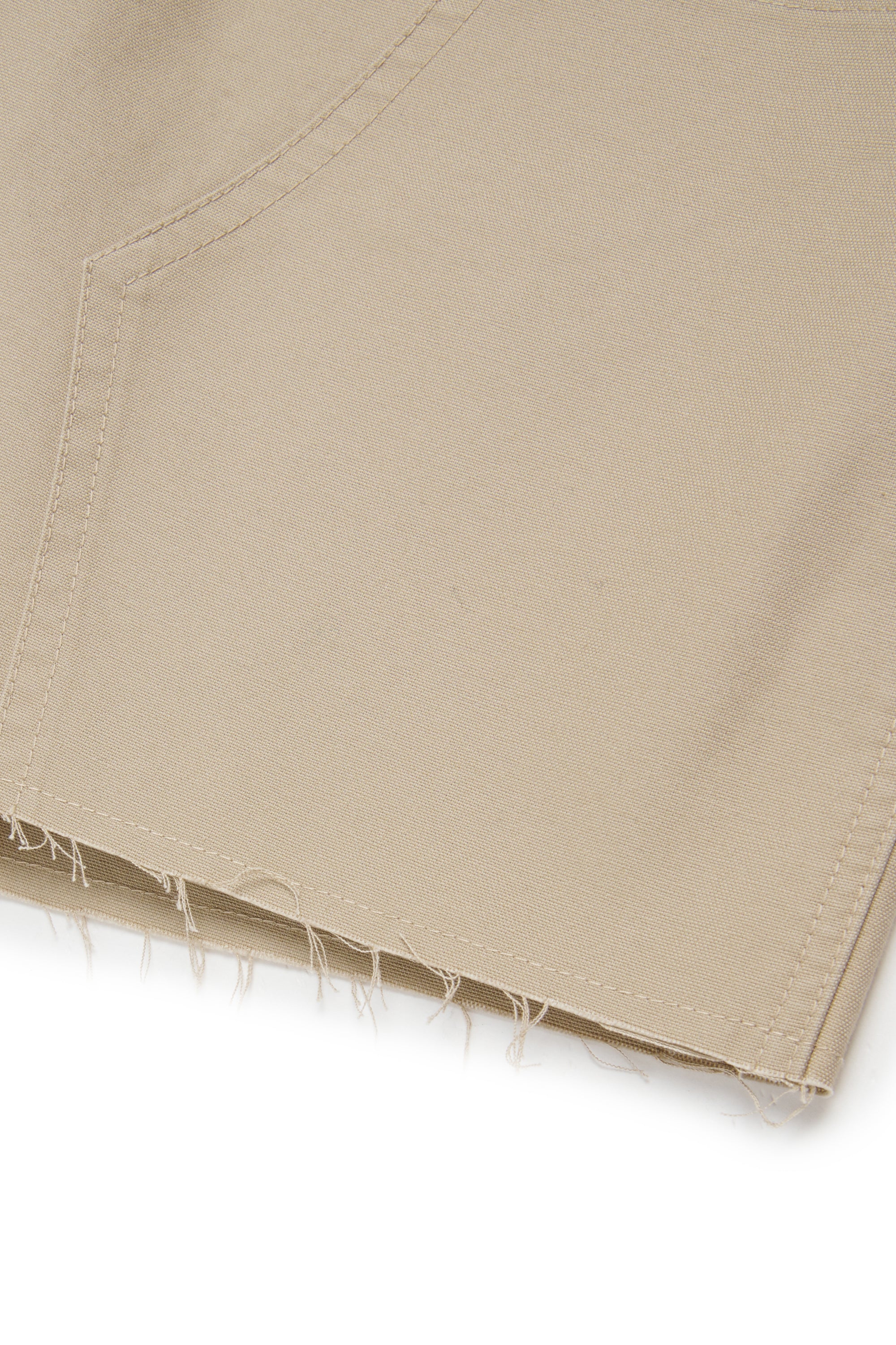 Beige Cotton Utility Shorts for Kids