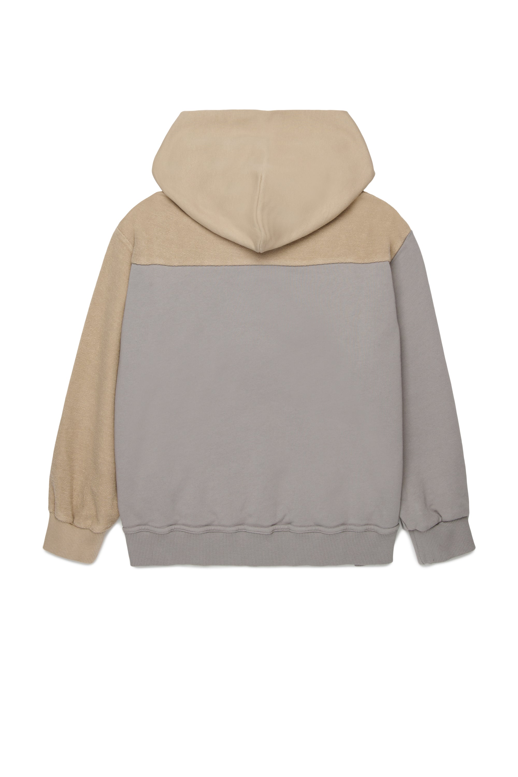 Two-Tone Cotton Hooded Sweatshirt for Kids Mm6 Kid