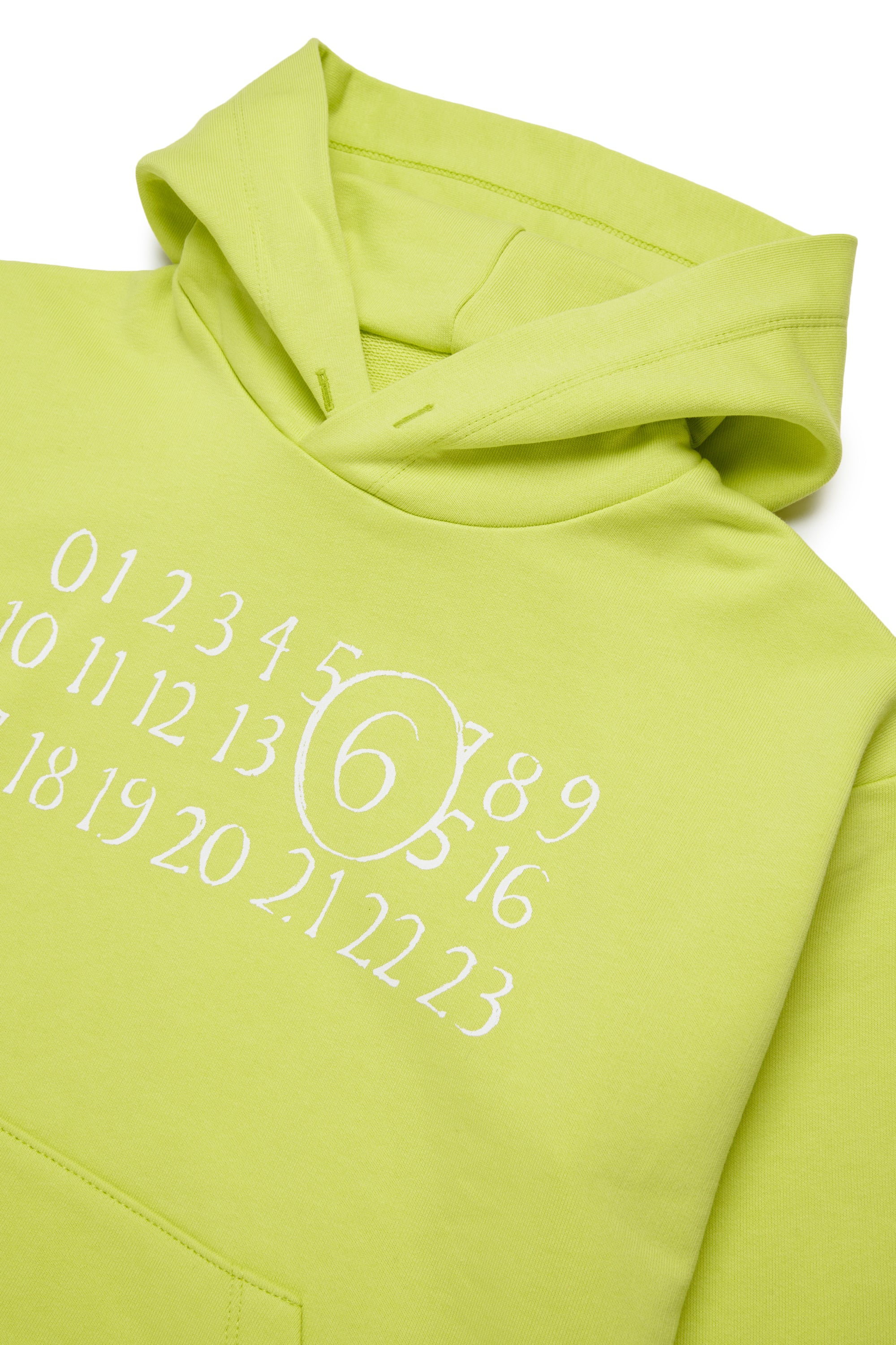 Lime Cotton Hooded Sweatshirt for Kids