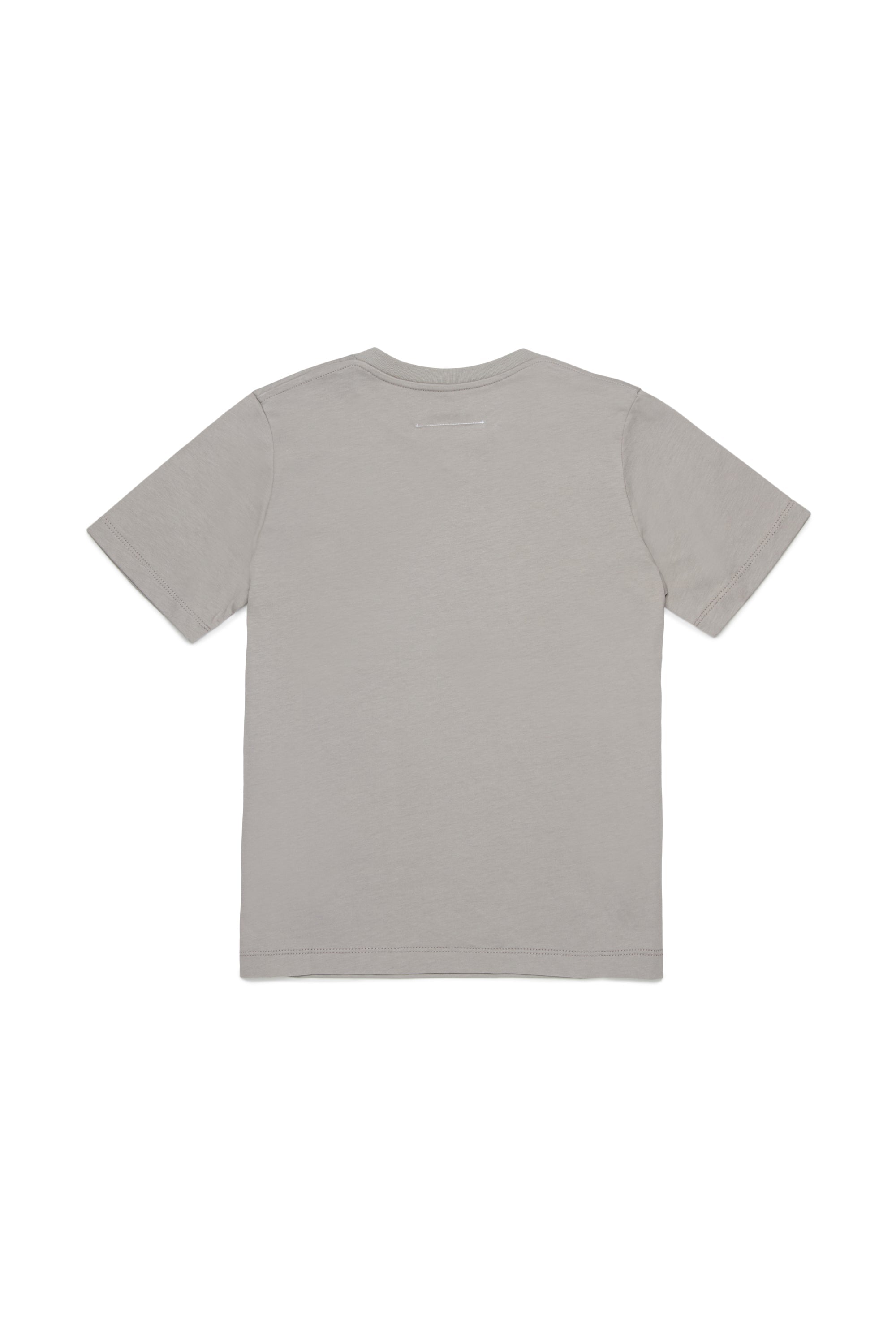 Grey Cotton Logo Print T-Shirt for Kids Mm6 Kid