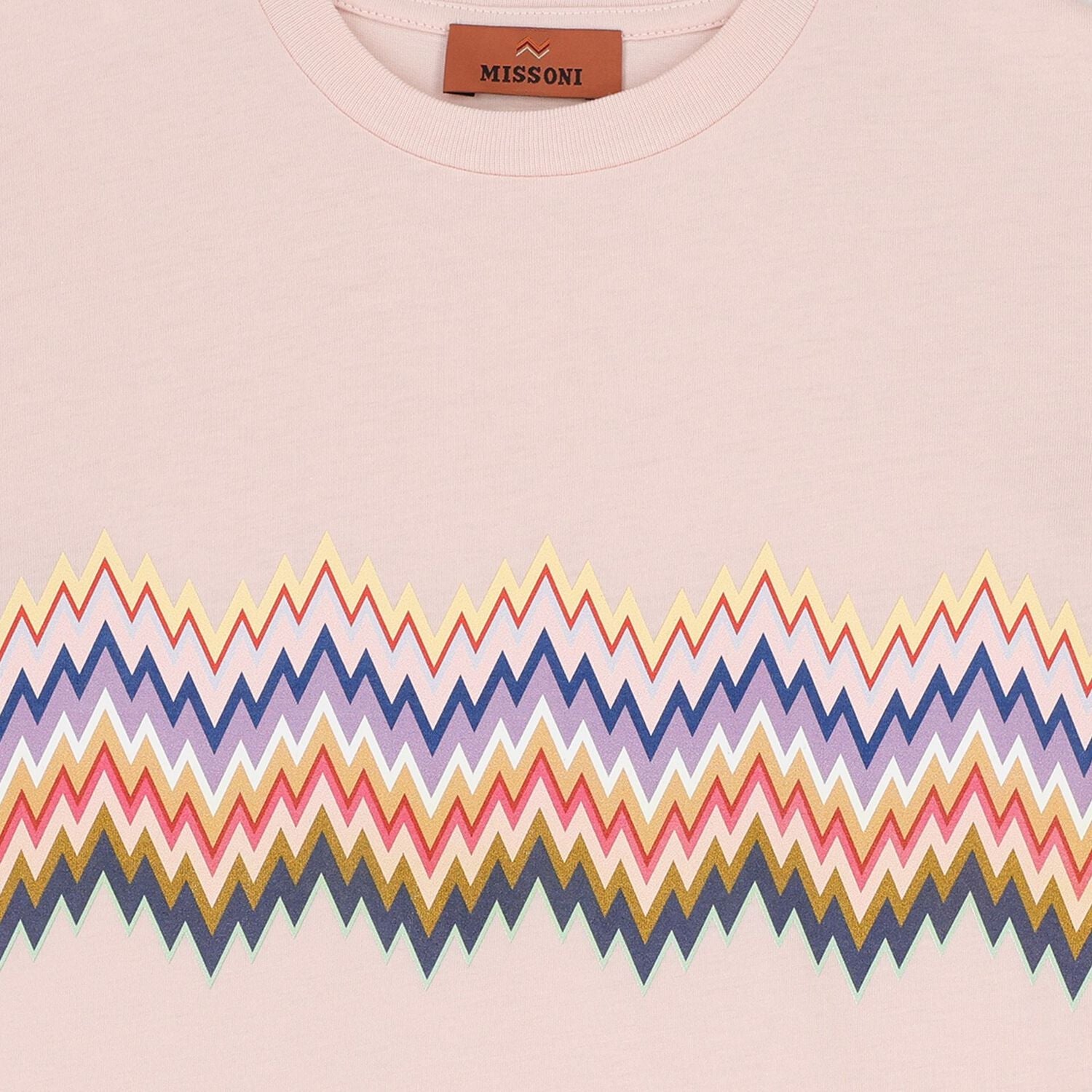 Missoni Zigzag-Stripe Cotton T-Shirt Dress Missoni