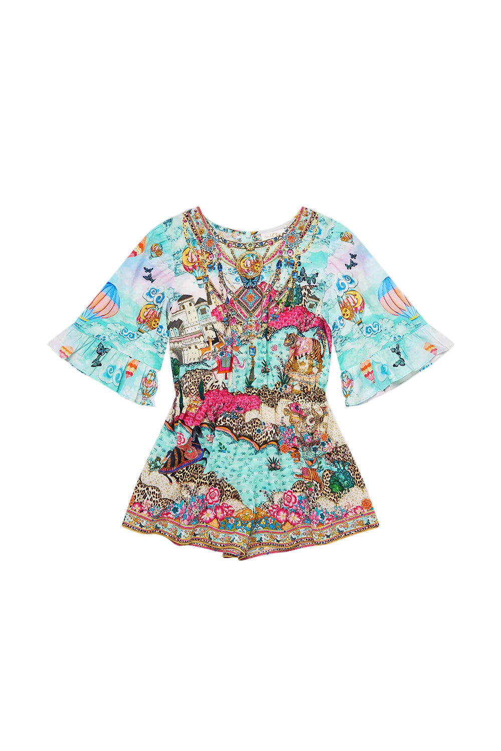 Miniature Moments Kids Playsuit With Frill 3/4 Sleeves Camilla