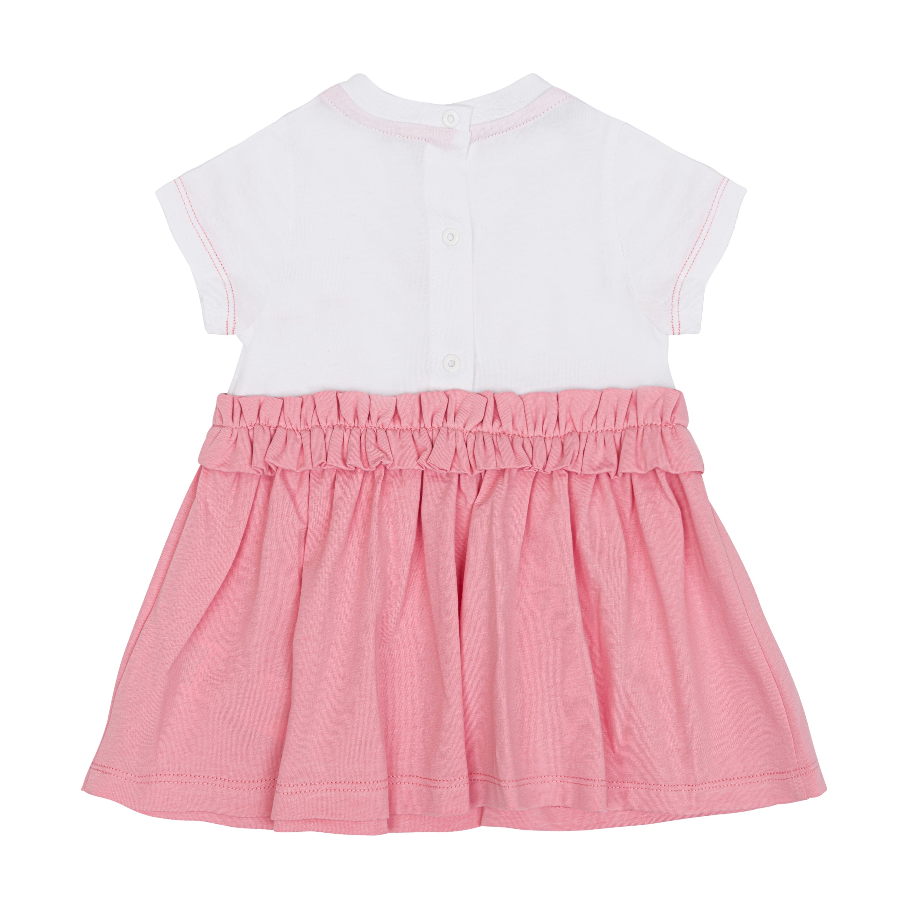Ruffled Baby Dress with Logo Detail