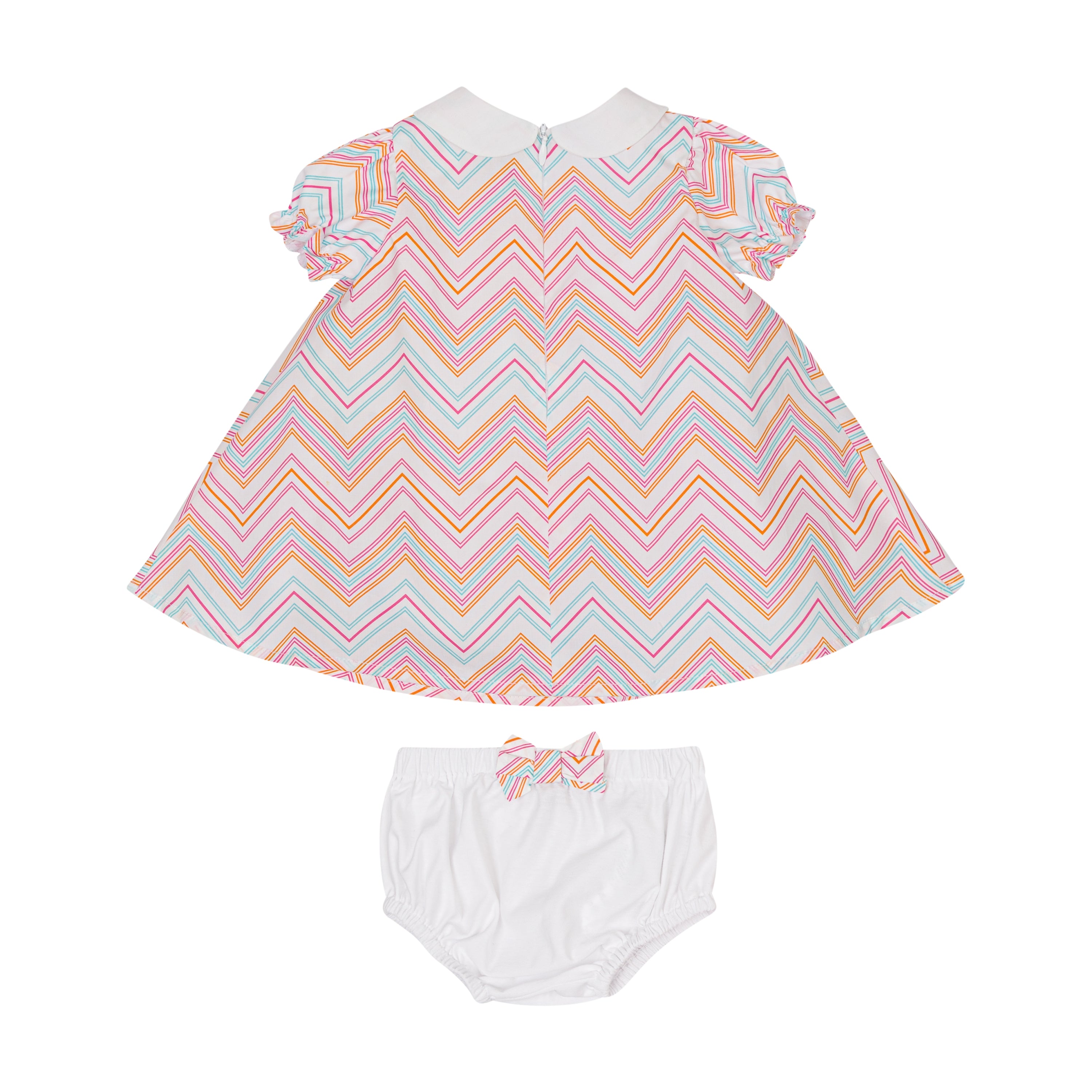 Chevron Baby Dress with Bloomers