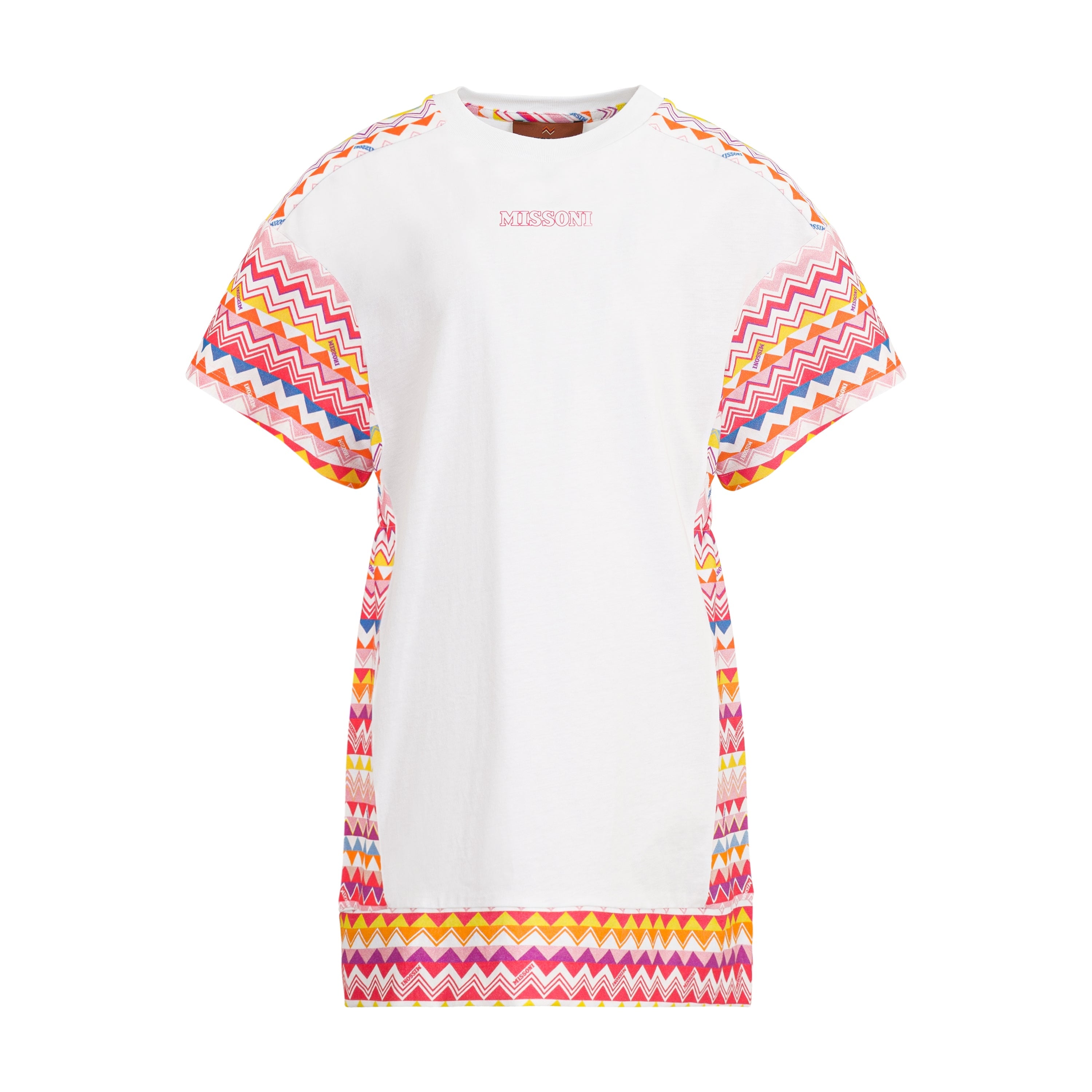 Chevron-Trimmed Jersey Dress Missoni