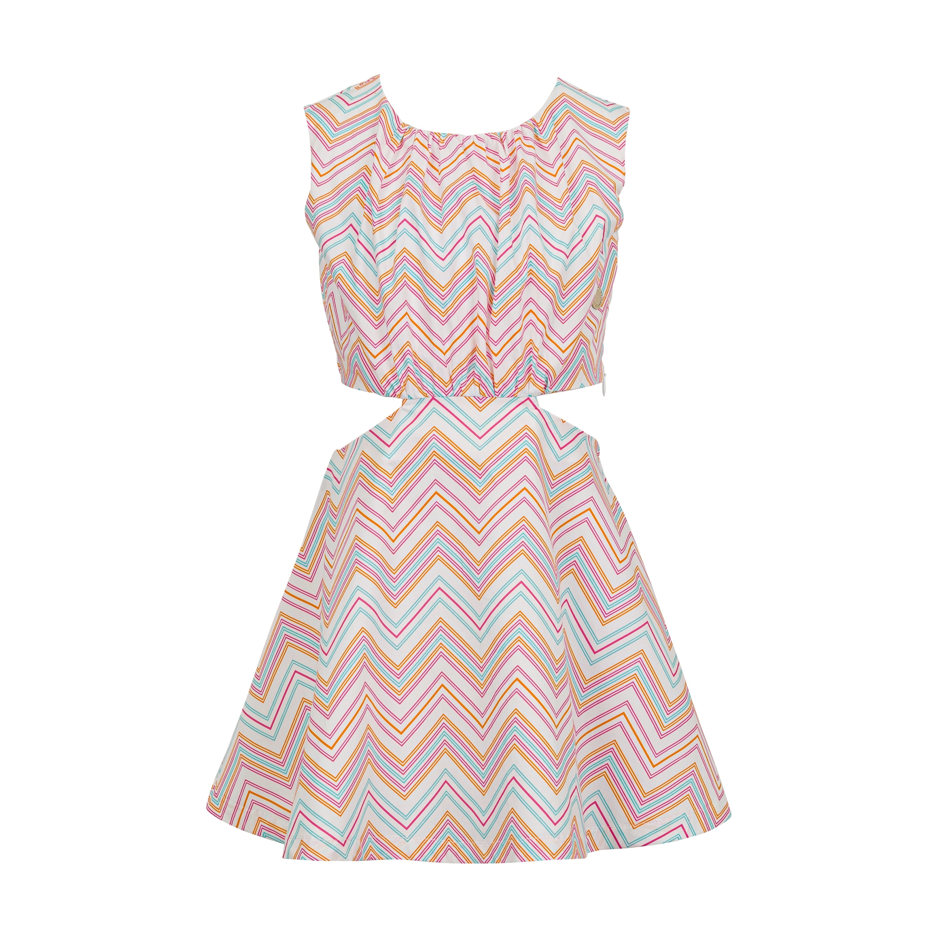 Chevron Print Cotton Dress