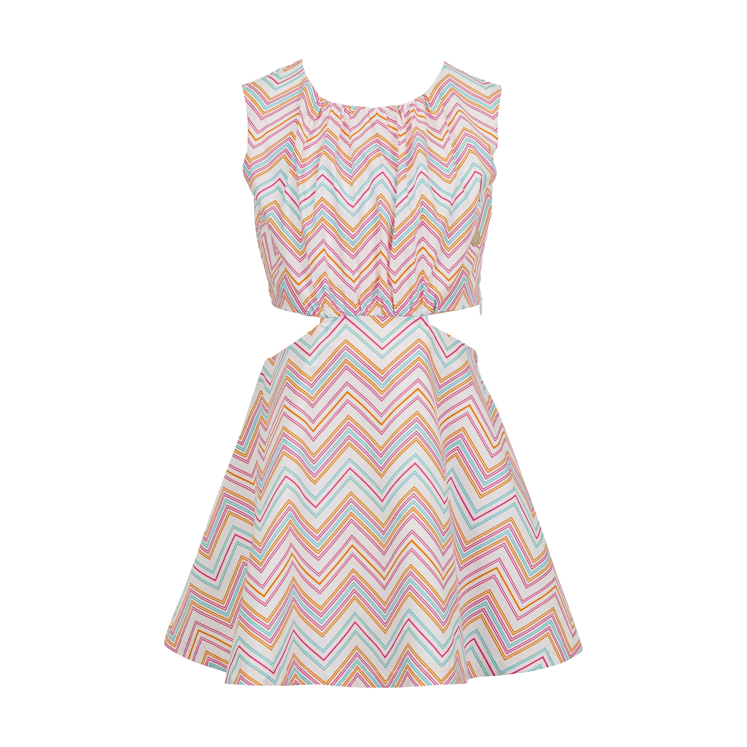 Chevron Print Cotton Dress Missoni