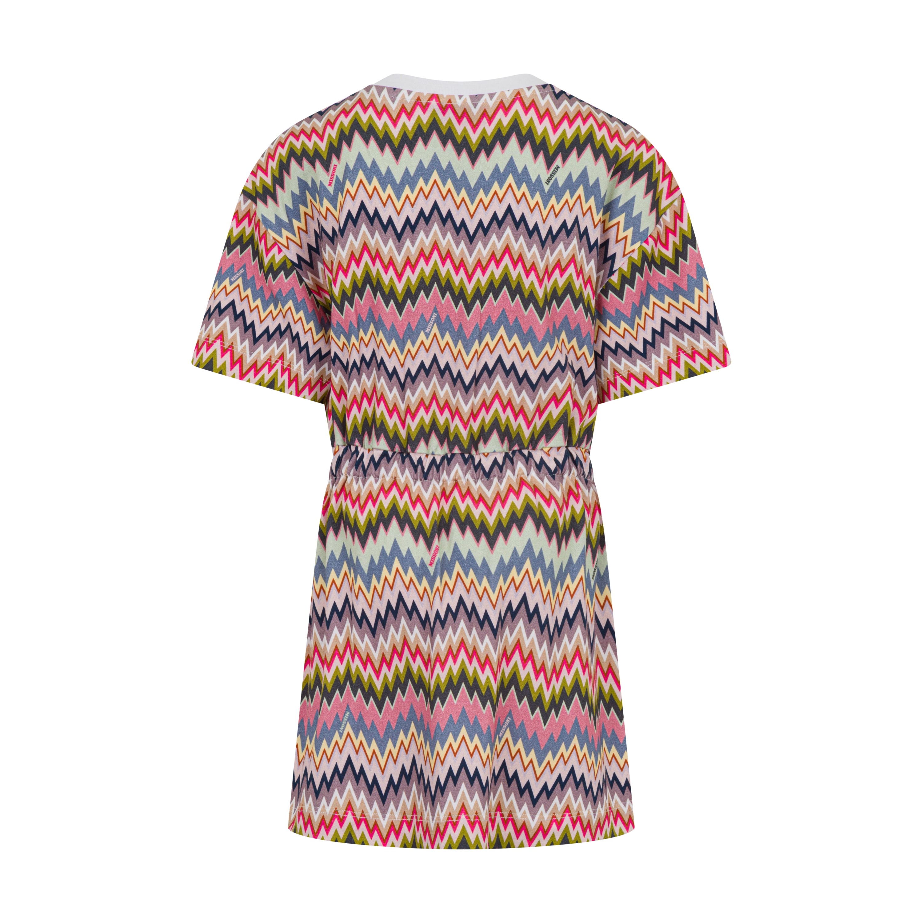 Girls’ Chevron-Print Cotton-Blend Knit Dress