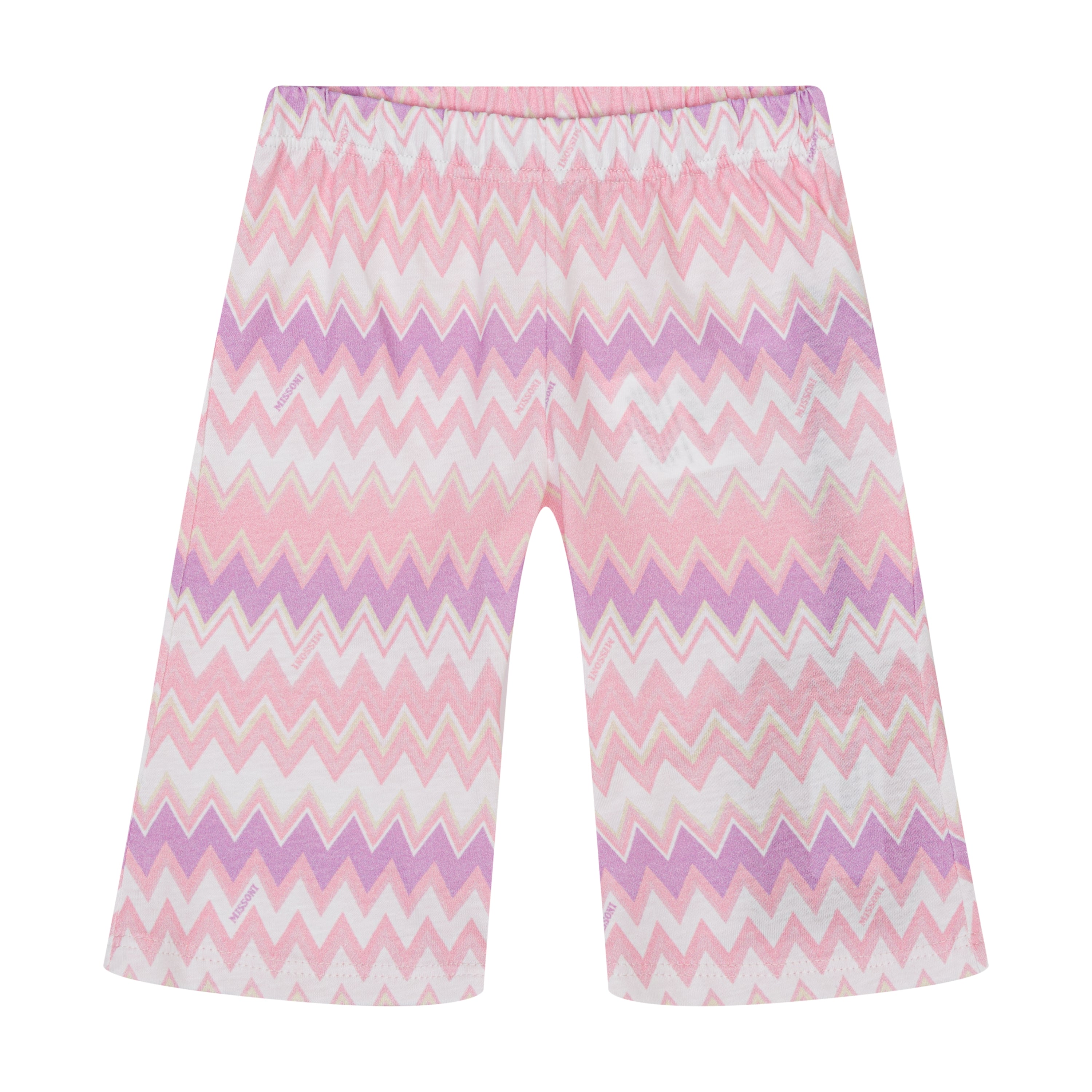 Baby Chevron-Print Cotton Flared Leggings Missoni