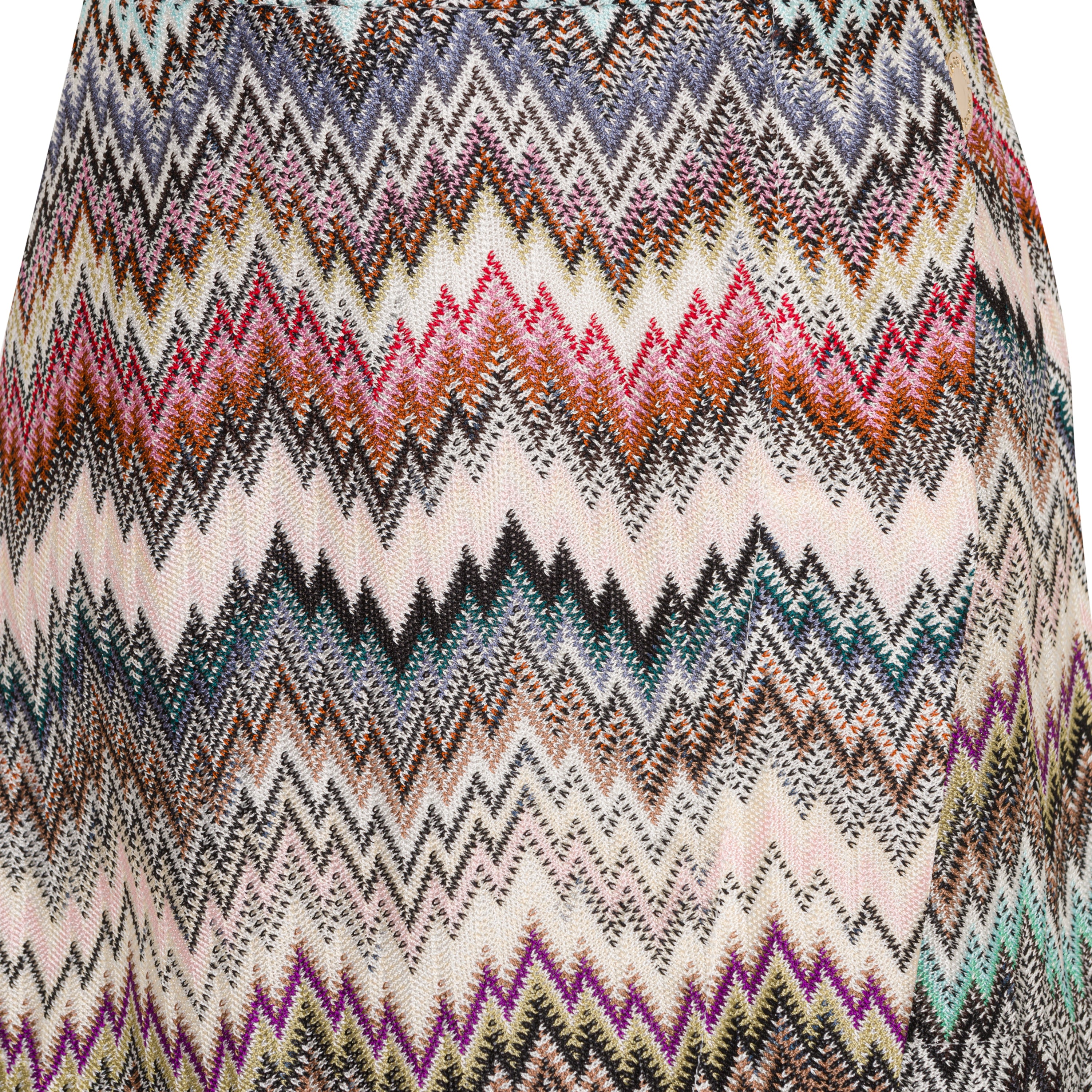 Children’s Chevron-Knit Divided Skirt with Multicolour Zigzag Pattern