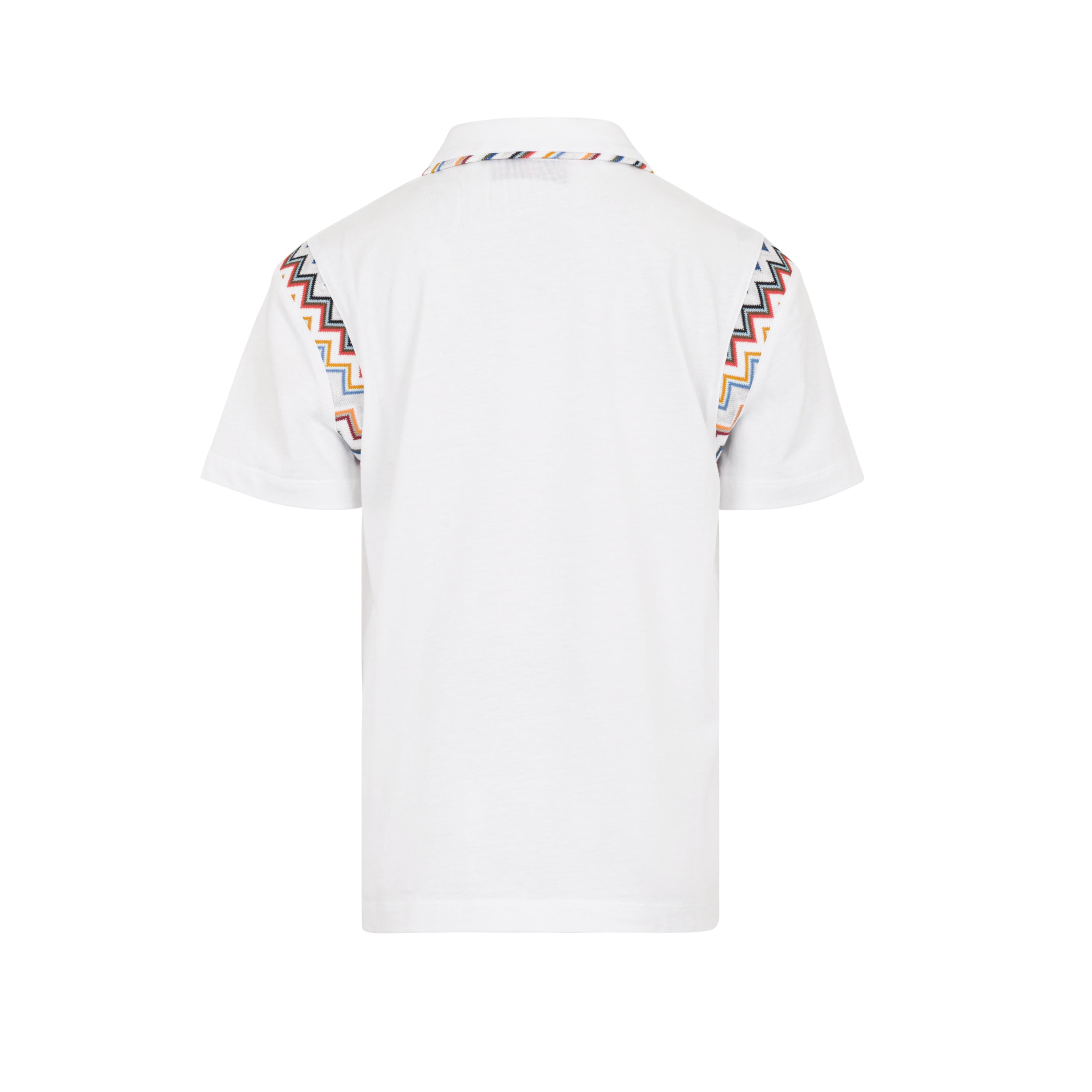 Missoni Contrast-Zigzag Knitted Polo Shirt Missoni