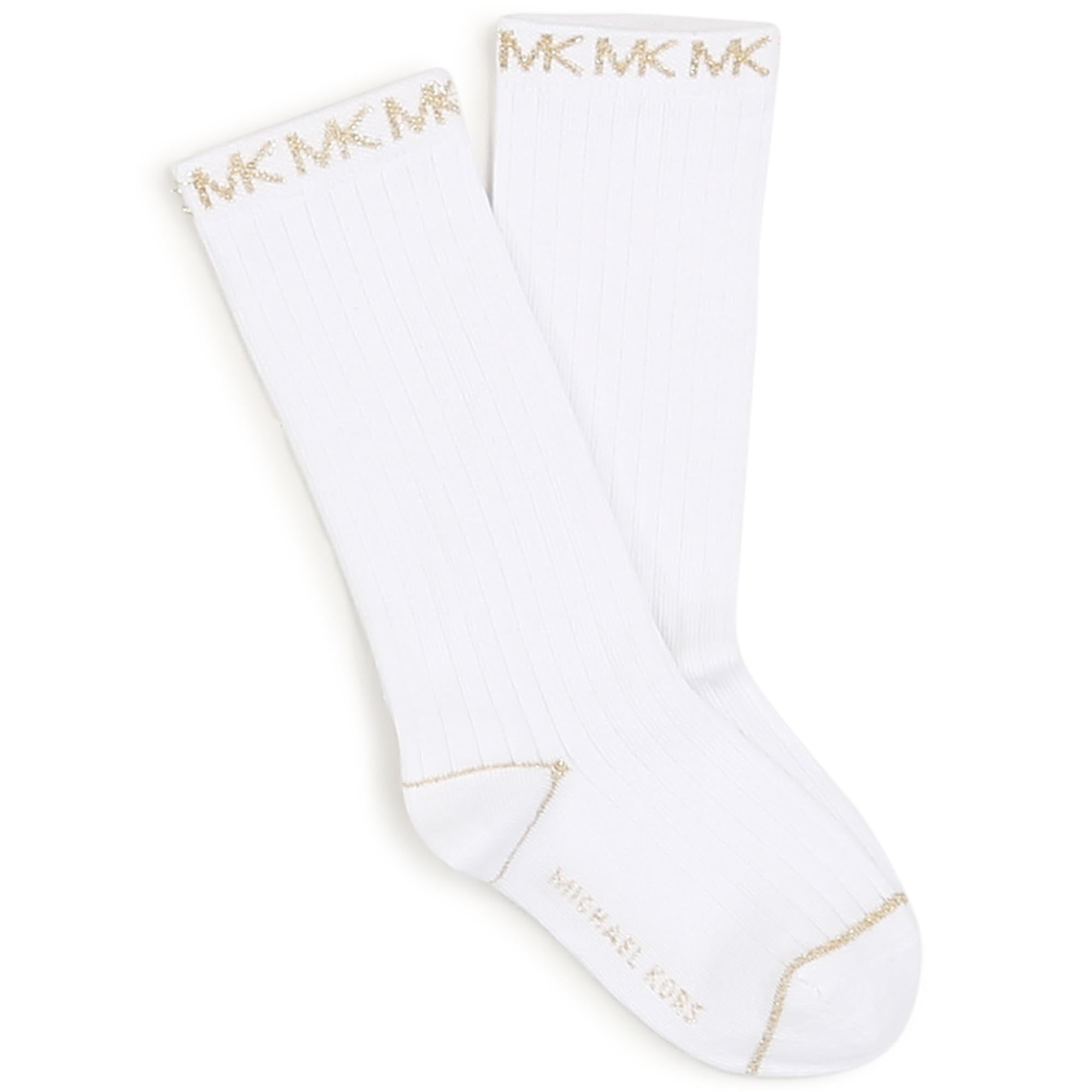 White Tubular Socks Michael Kors