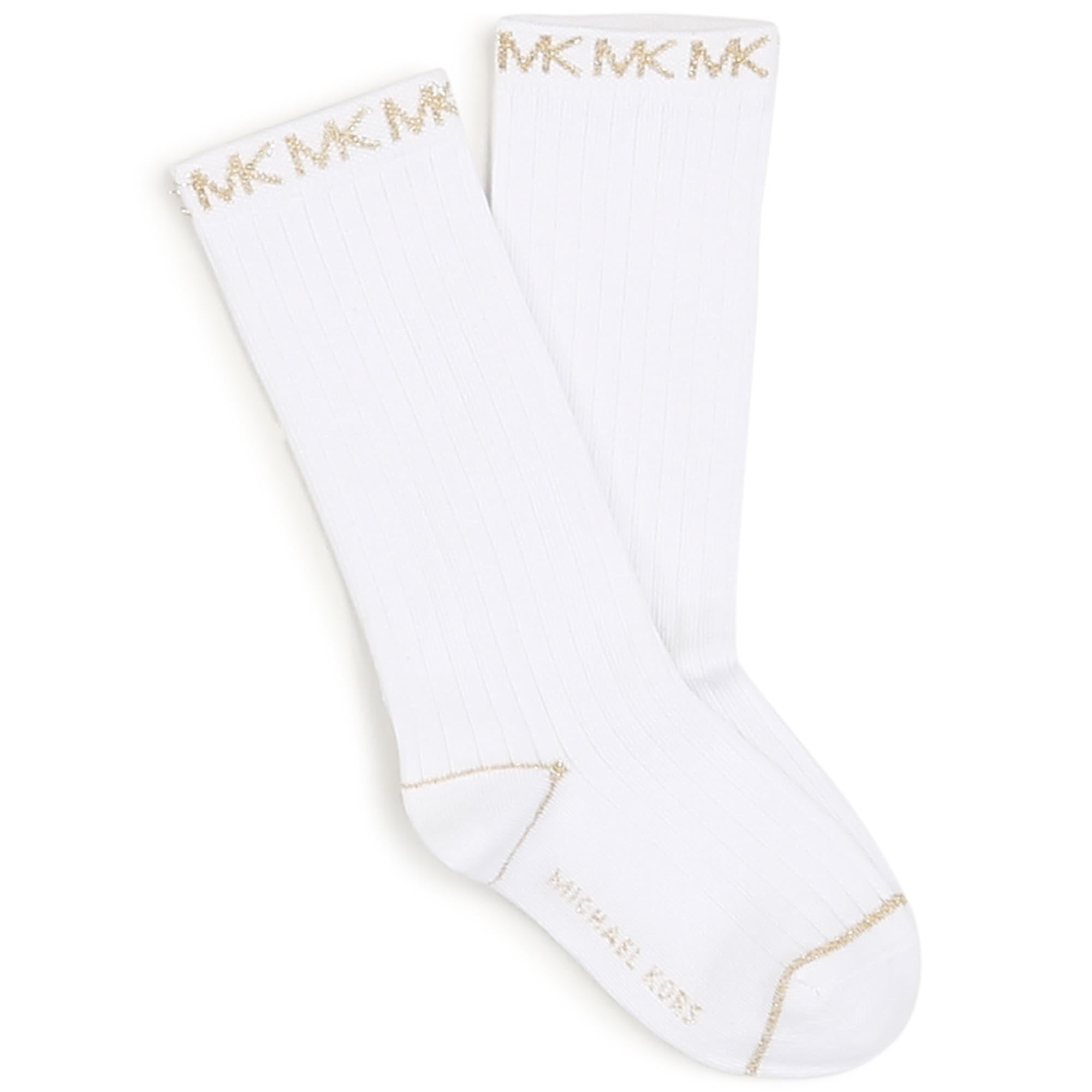 White Tubular Socks Michael Kors