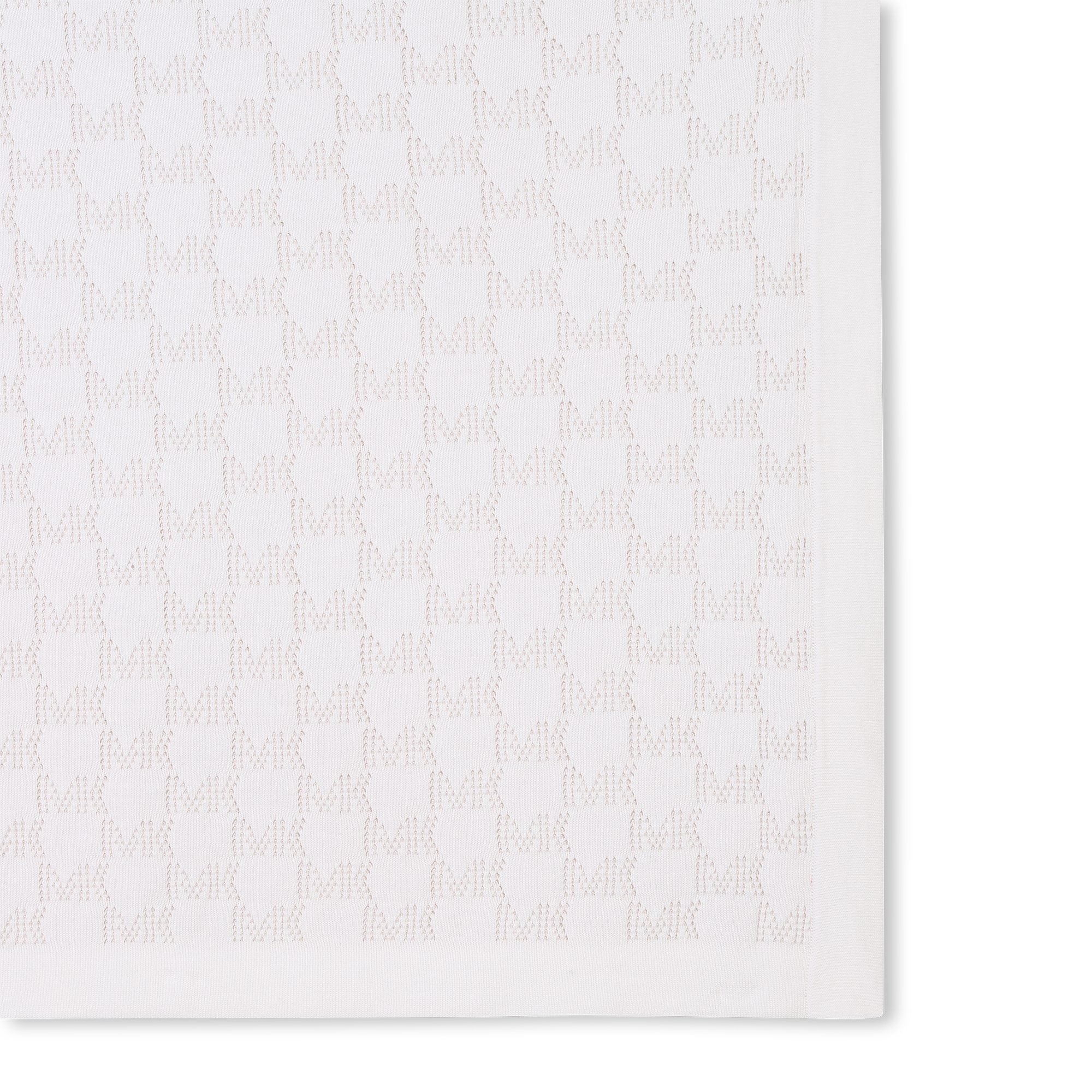 Michael Kors Knitted Blanket with Signature "MK" Jacquard