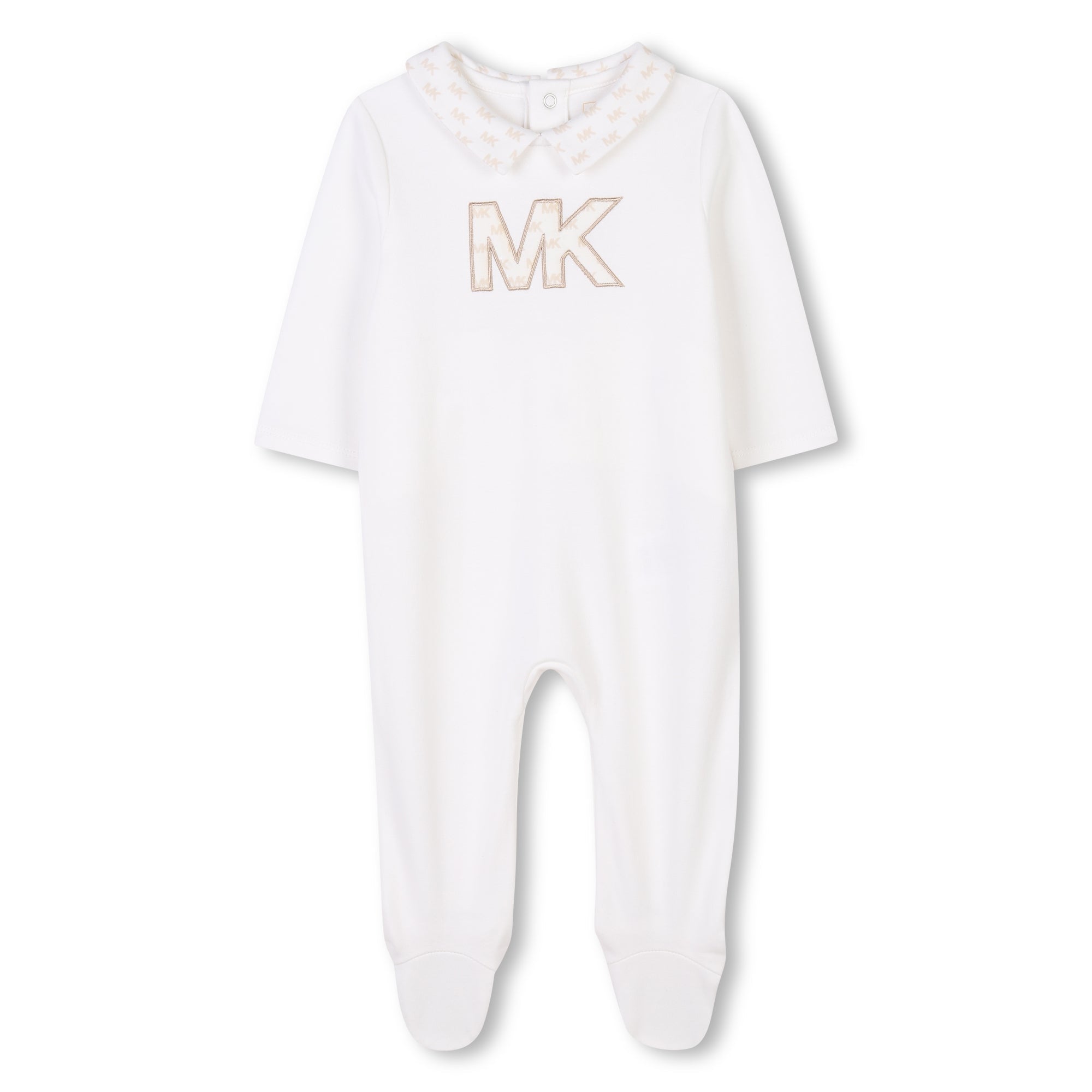 Organic Cotton Pyjama Set with Bib and Beanie Michael Kors
