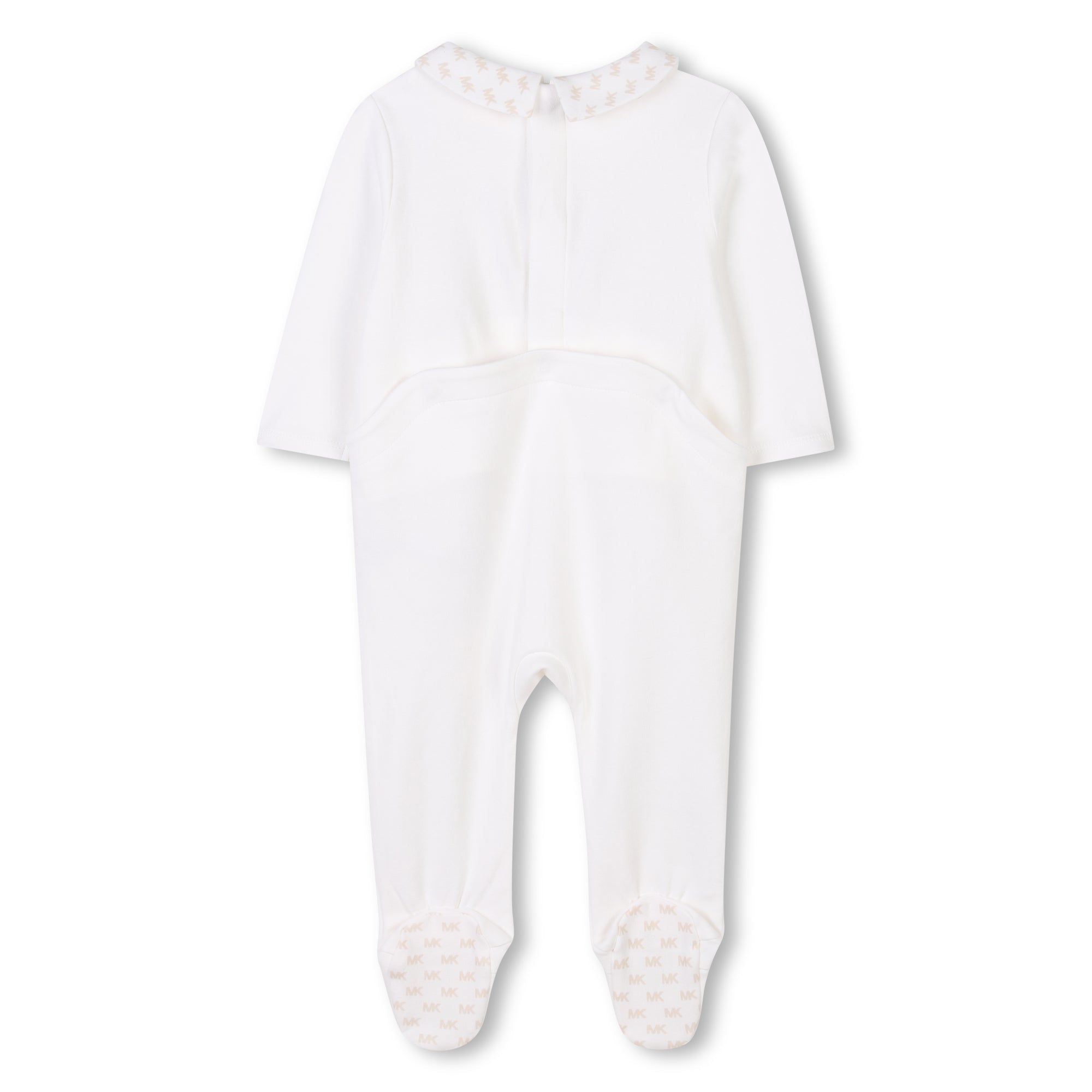 Organic Cotton Pyjama Set with Bib and Beanie Michael Kors