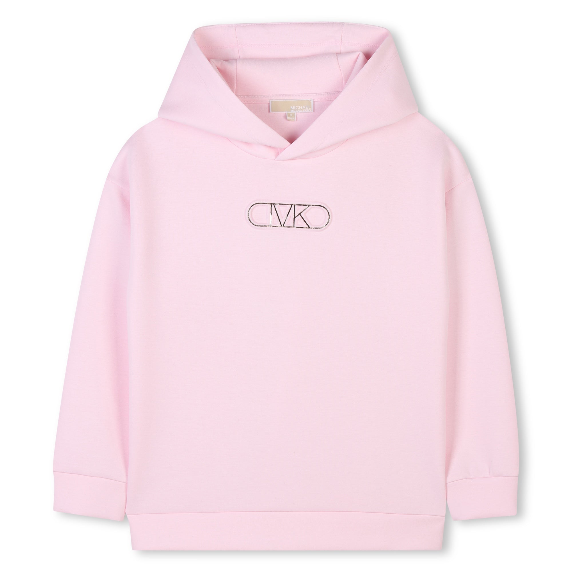 Michael Kors Double Jersey Hoodie with Gold "MK Empire" Metallic Print