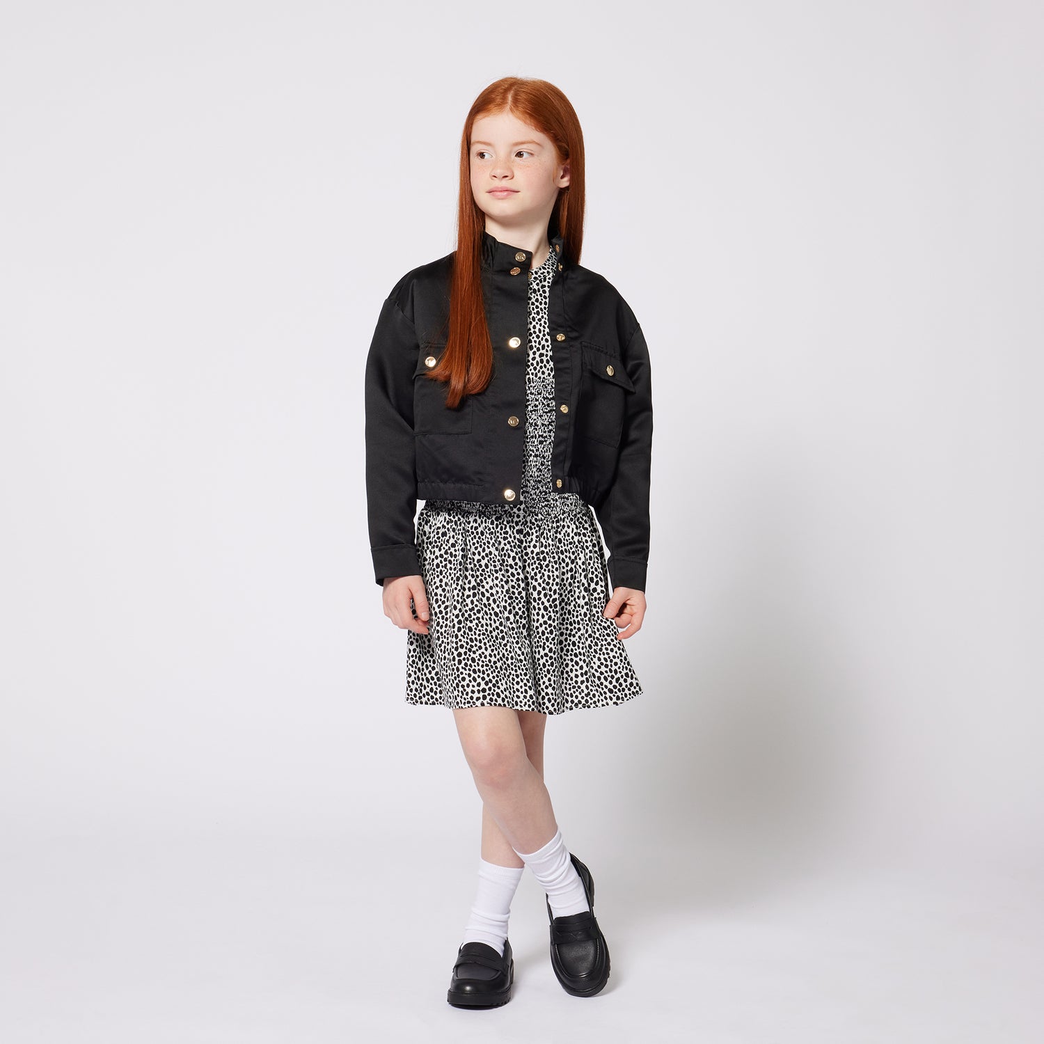 Satin Cardigan with Branded Details