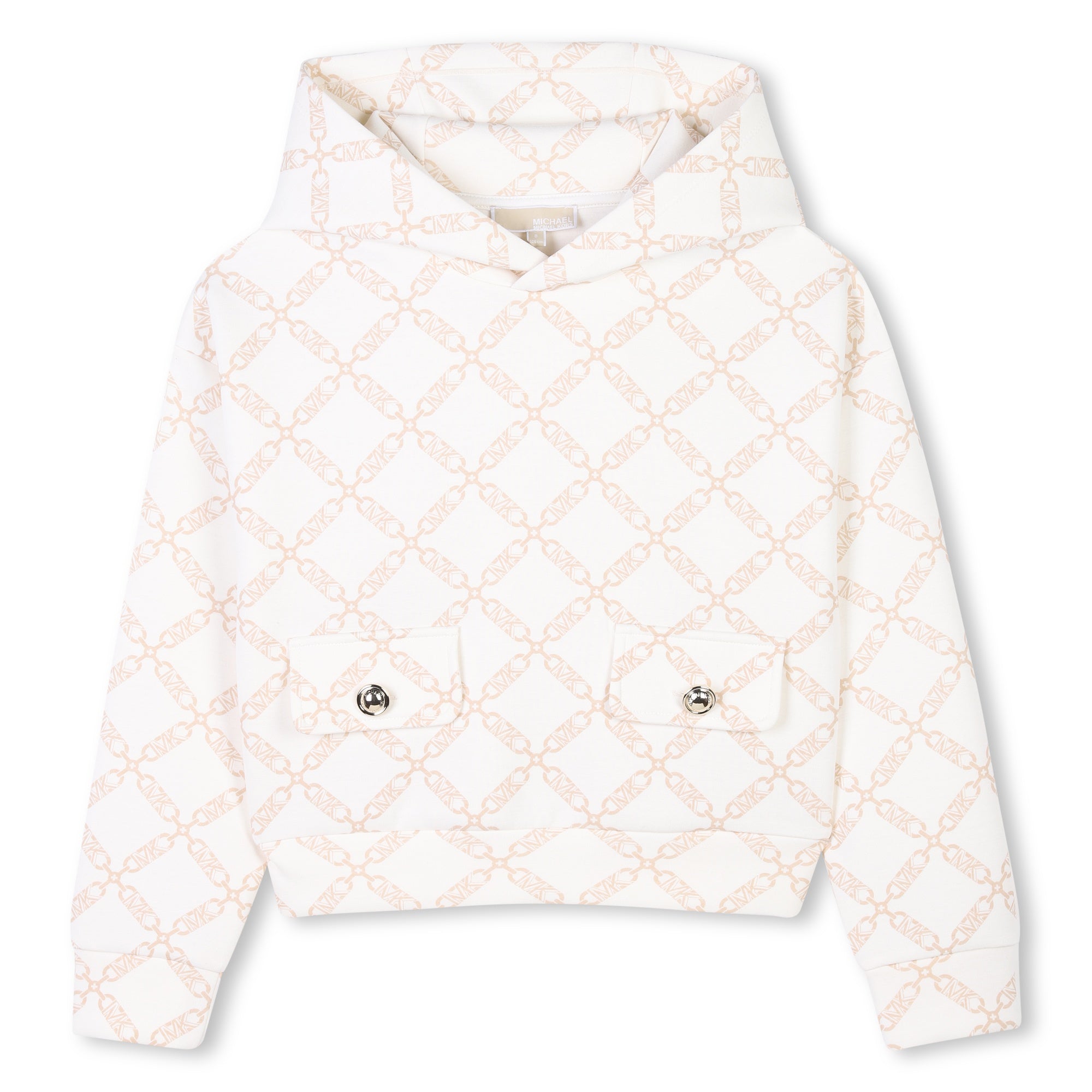 Hoodie with "MK Empire" All-Over Print Michael Kors