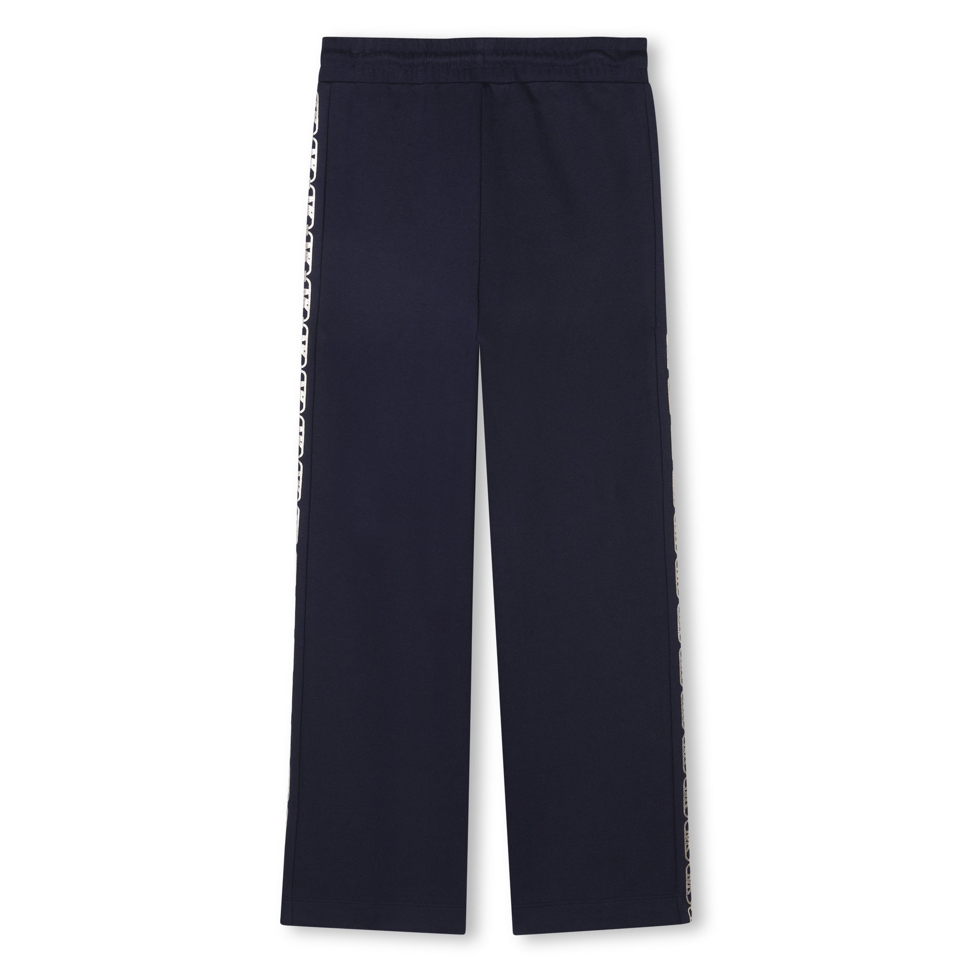 French Terry Trousers with Metallic "MK Empire" Details Michael Kors