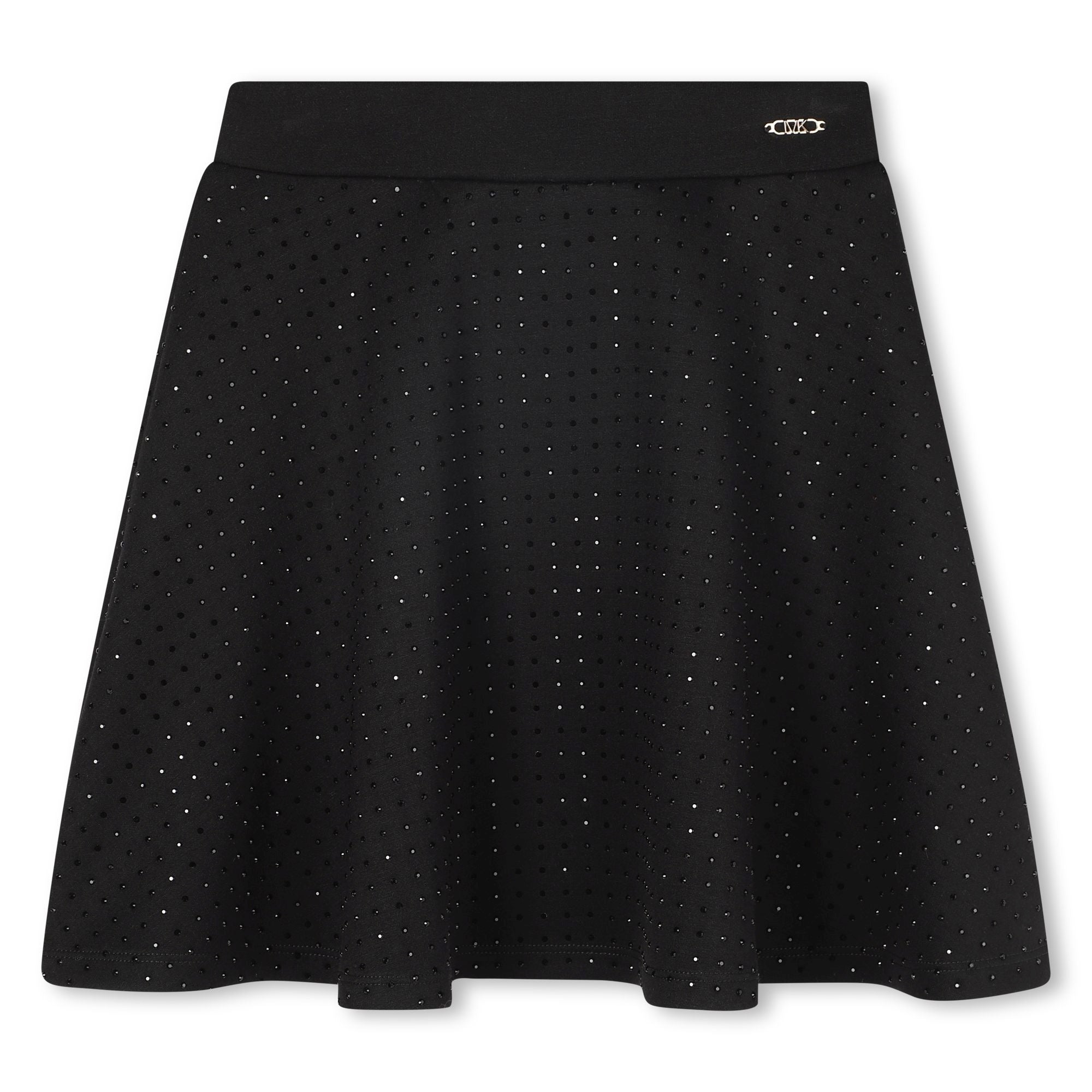 Studded A-Line Skirt, Black