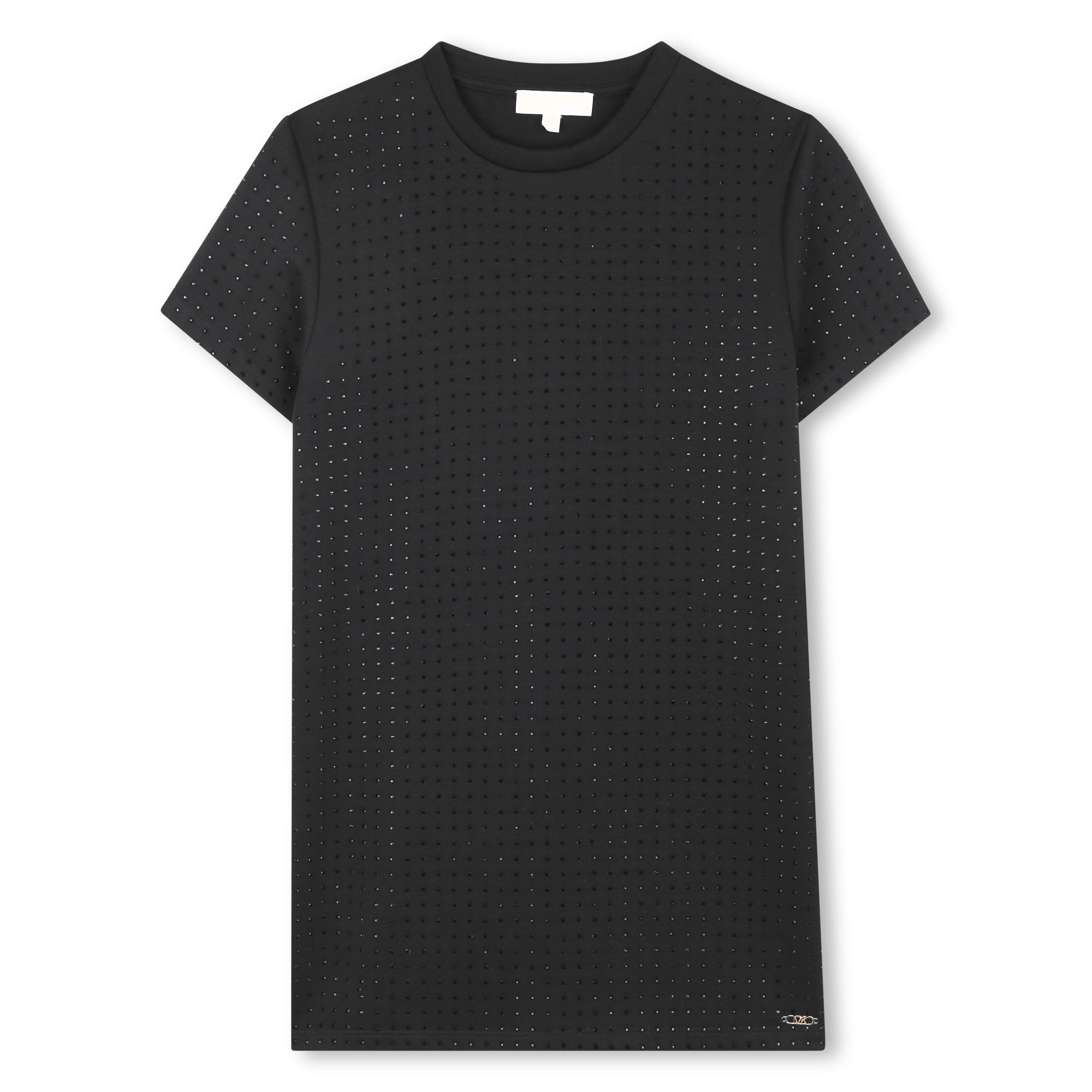 Short Sleeve Dress with Stud Detail, Black