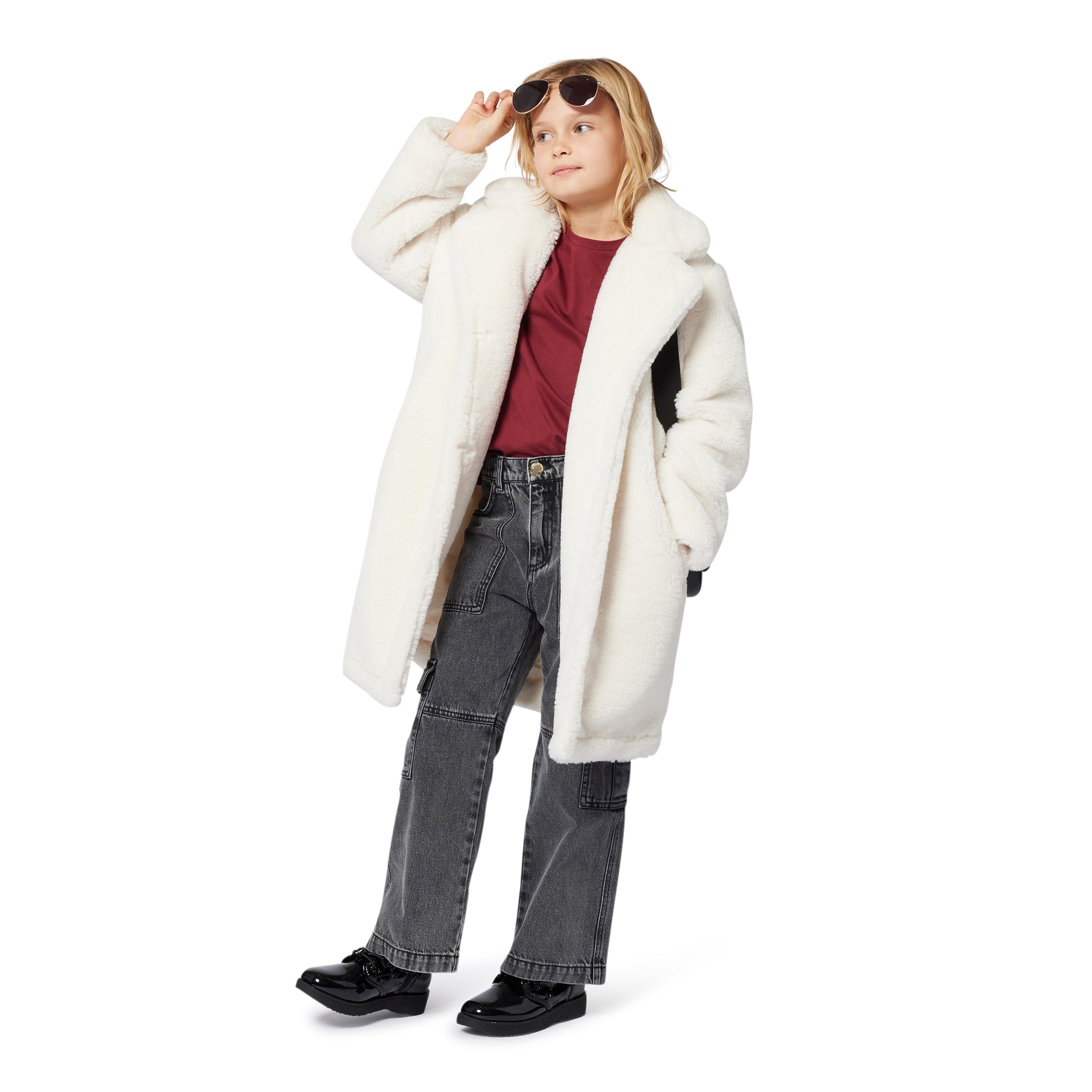 Girls Organic Cotton Short Sleeve T-Shirt with MK Chest Detail Michael Kors