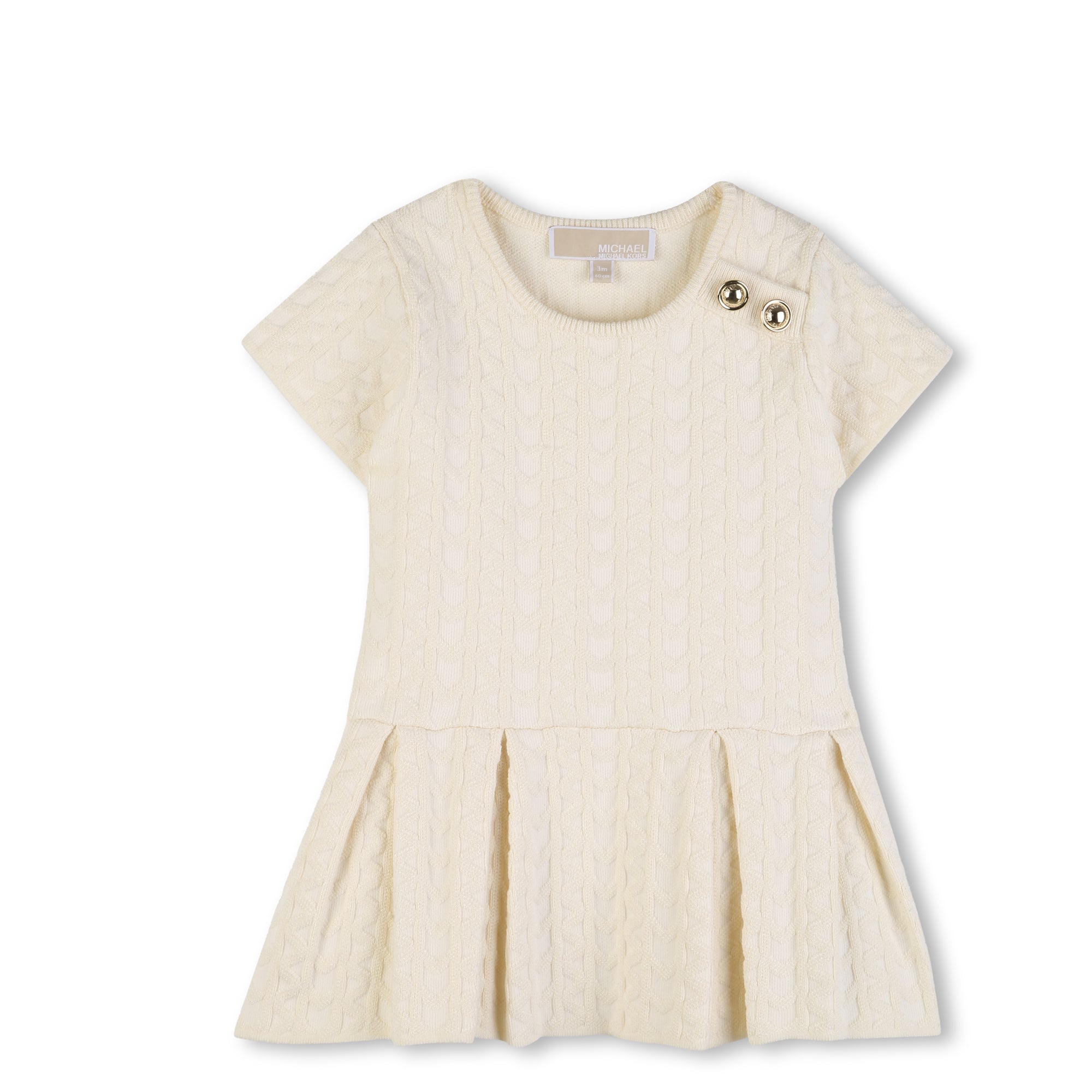 Girls Knitted Dress in Off-White Michael Kors