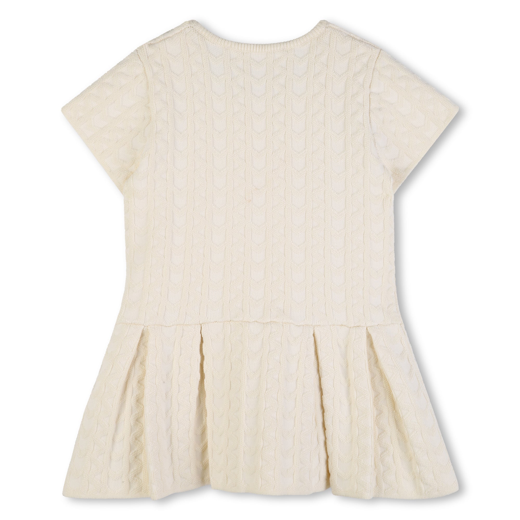 Girls Knitted Dress in Off-White Michael Kors