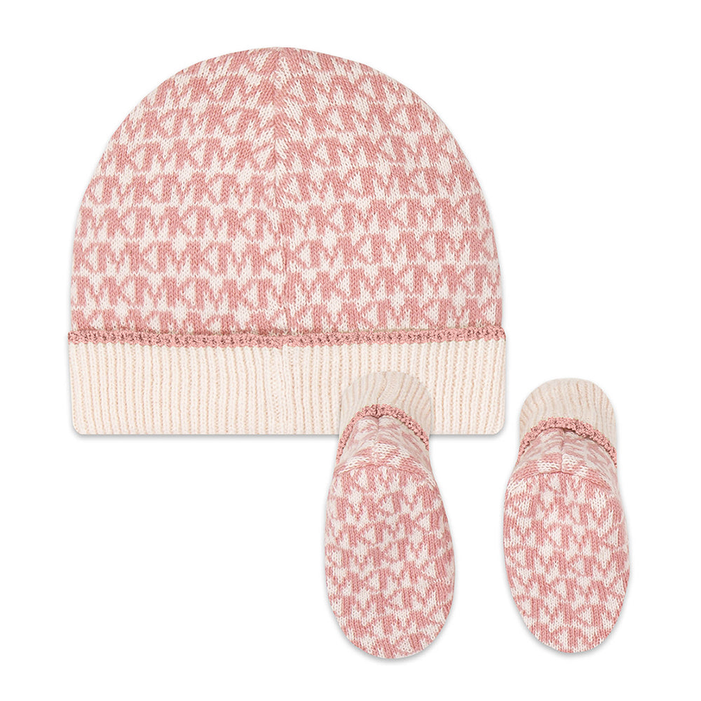 Michael Kors Pull On Hat+booties set