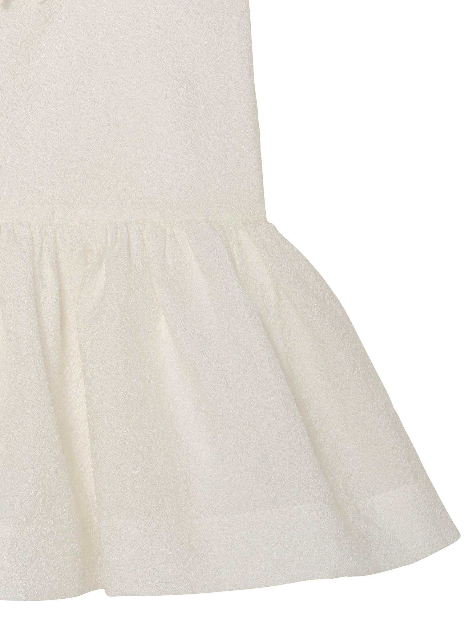 Étoile Dress - Sleeveless Textured Dress with Bow Detail and Gathered Skirt