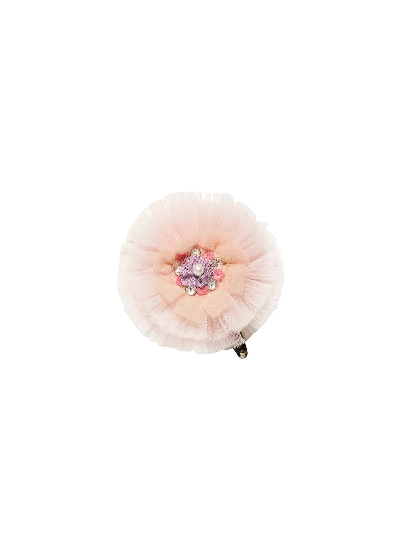 Tulle Flower Hair Clip
