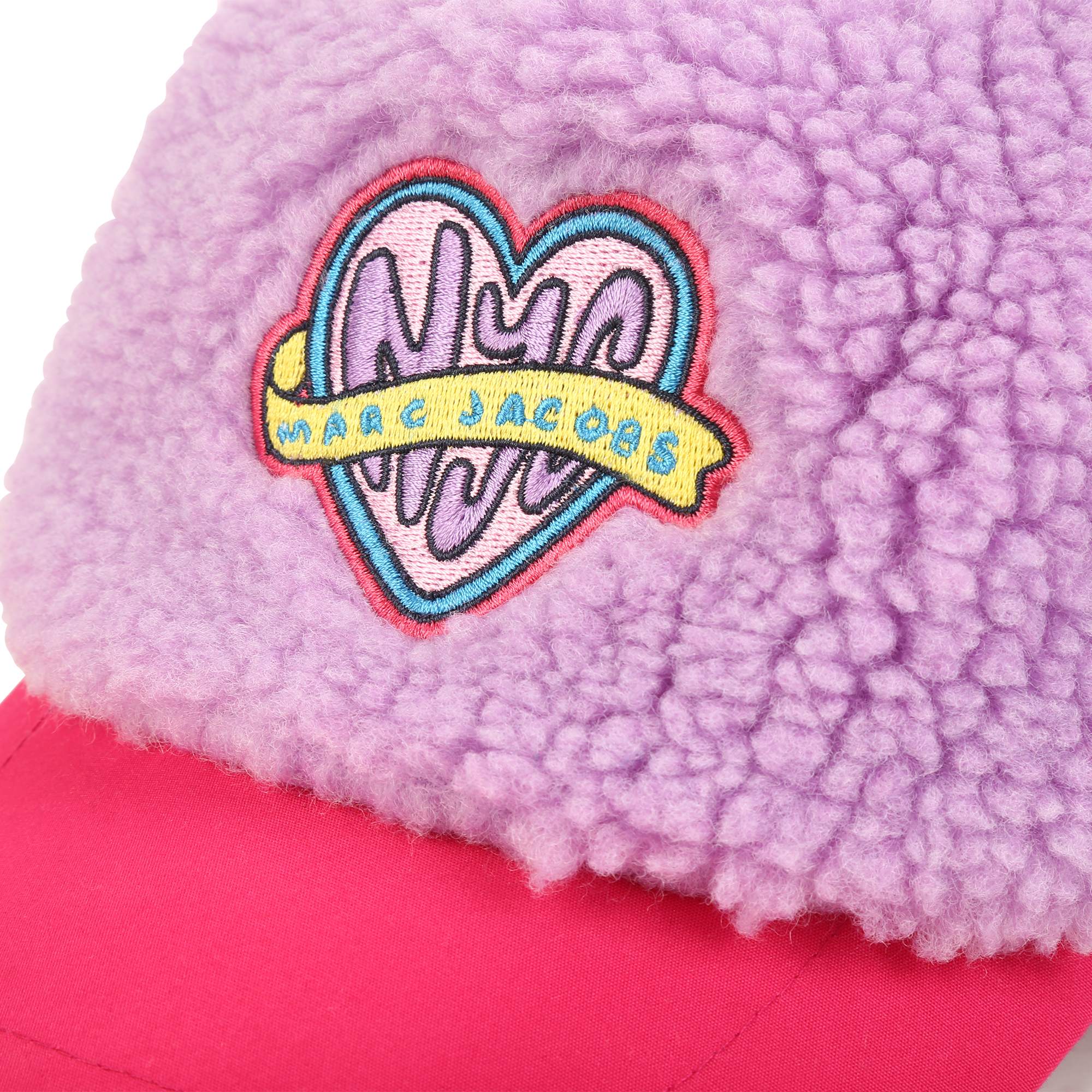 Bicolor Faux Shearling Cap