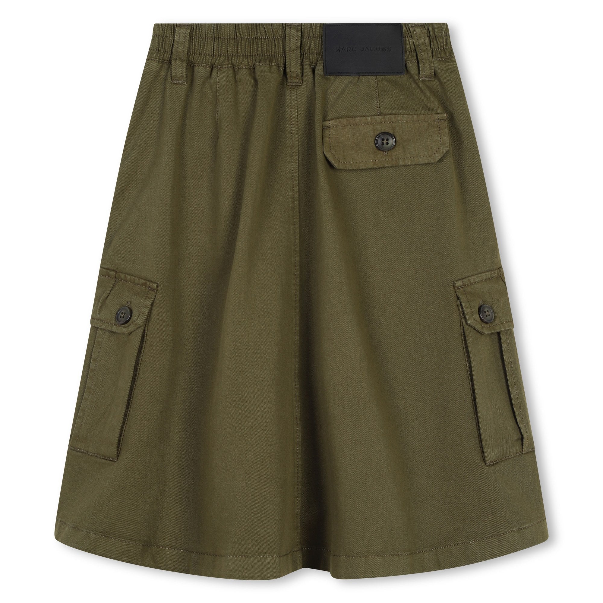 Long Cotton Twill Multipocket Skirt