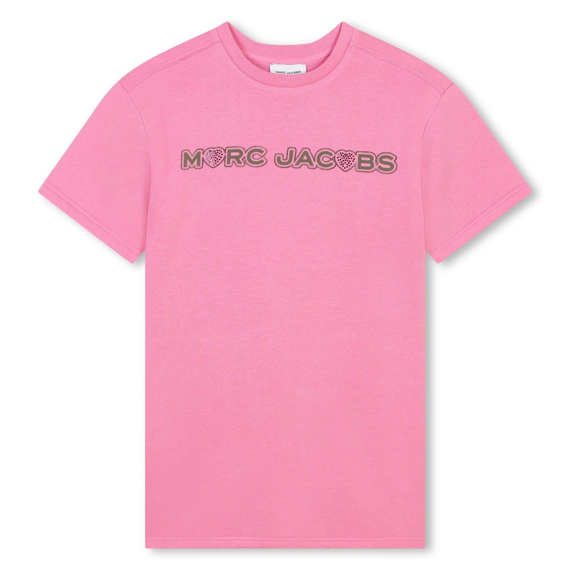 Rhinestone Metallic Logo Short Sleeved Dress The Marc Jacobs