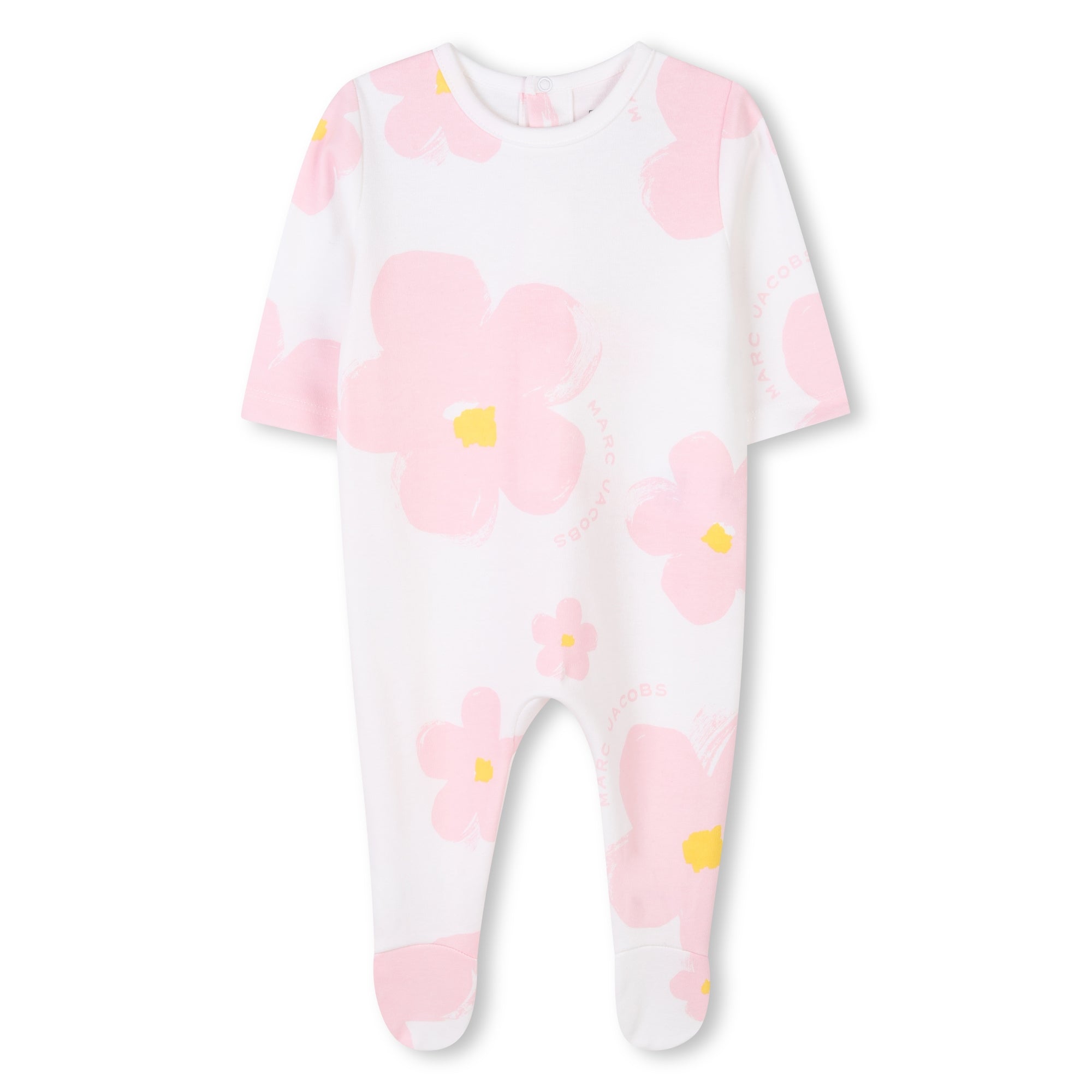 Floral Baby Sleepsuit Set with Bib & Hat The Marc Jacobs