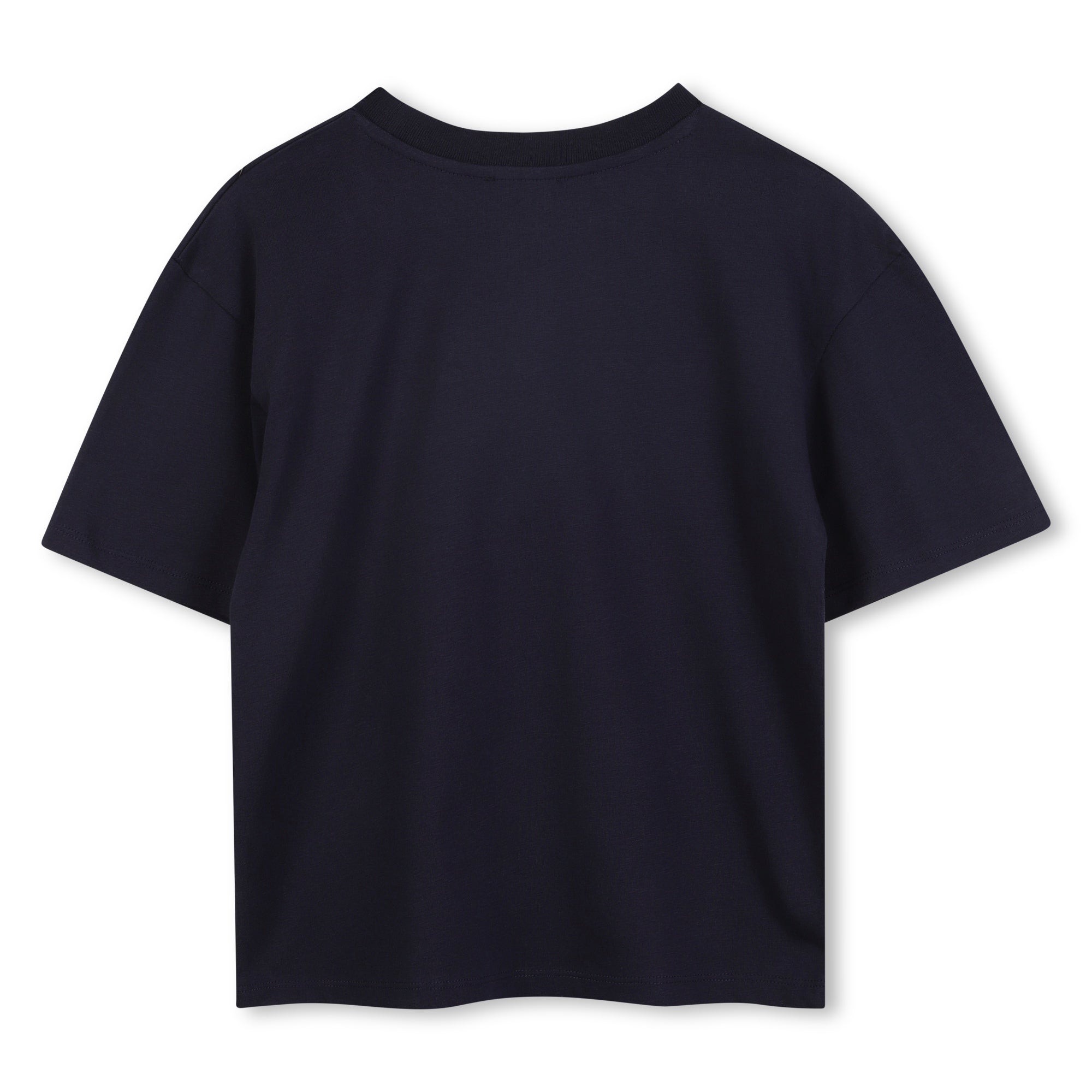 Short Sleeve T-Shirt with Jewel Embellishment, Navy