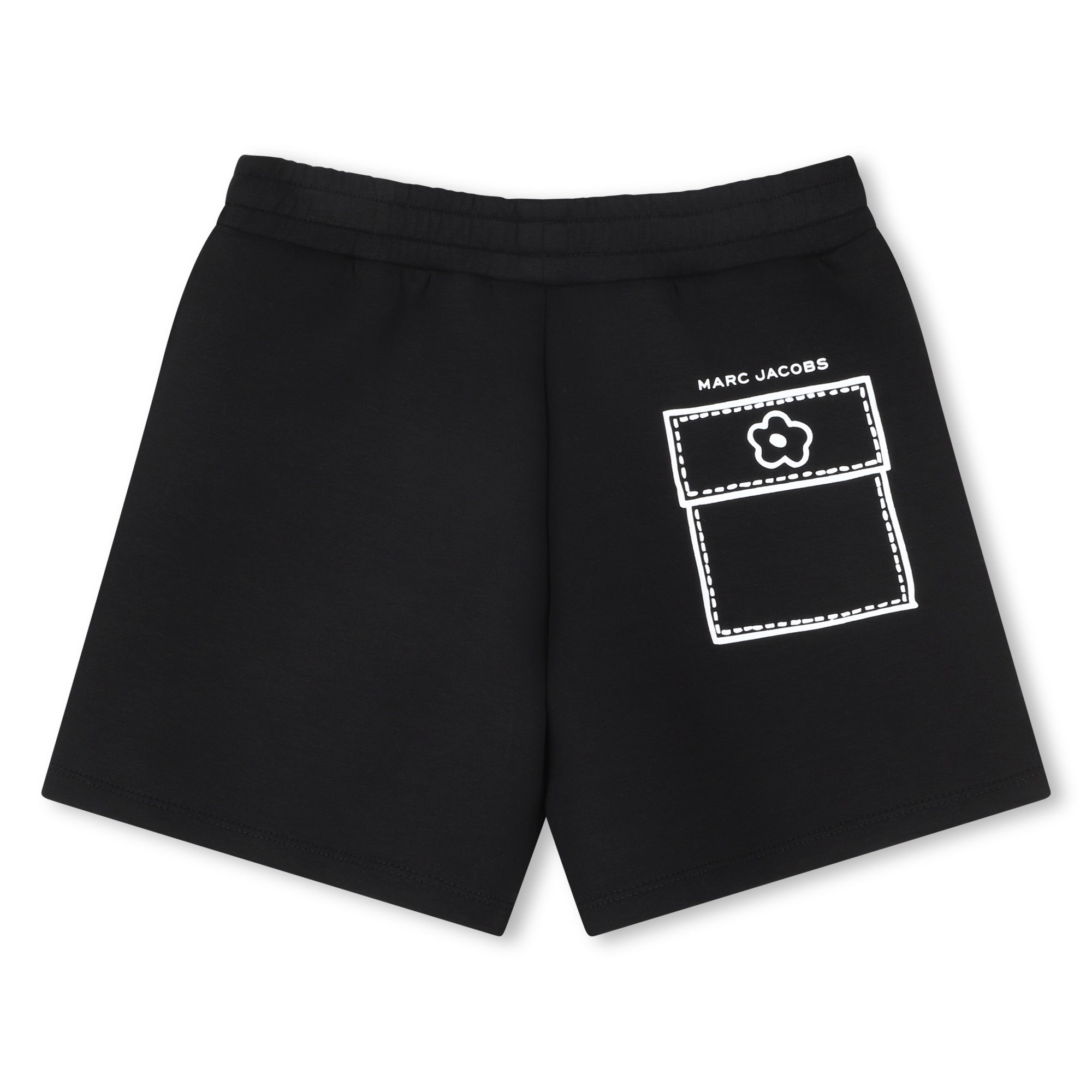Black Jersey Shorts with Contrast Stitching The Marc Jacobs