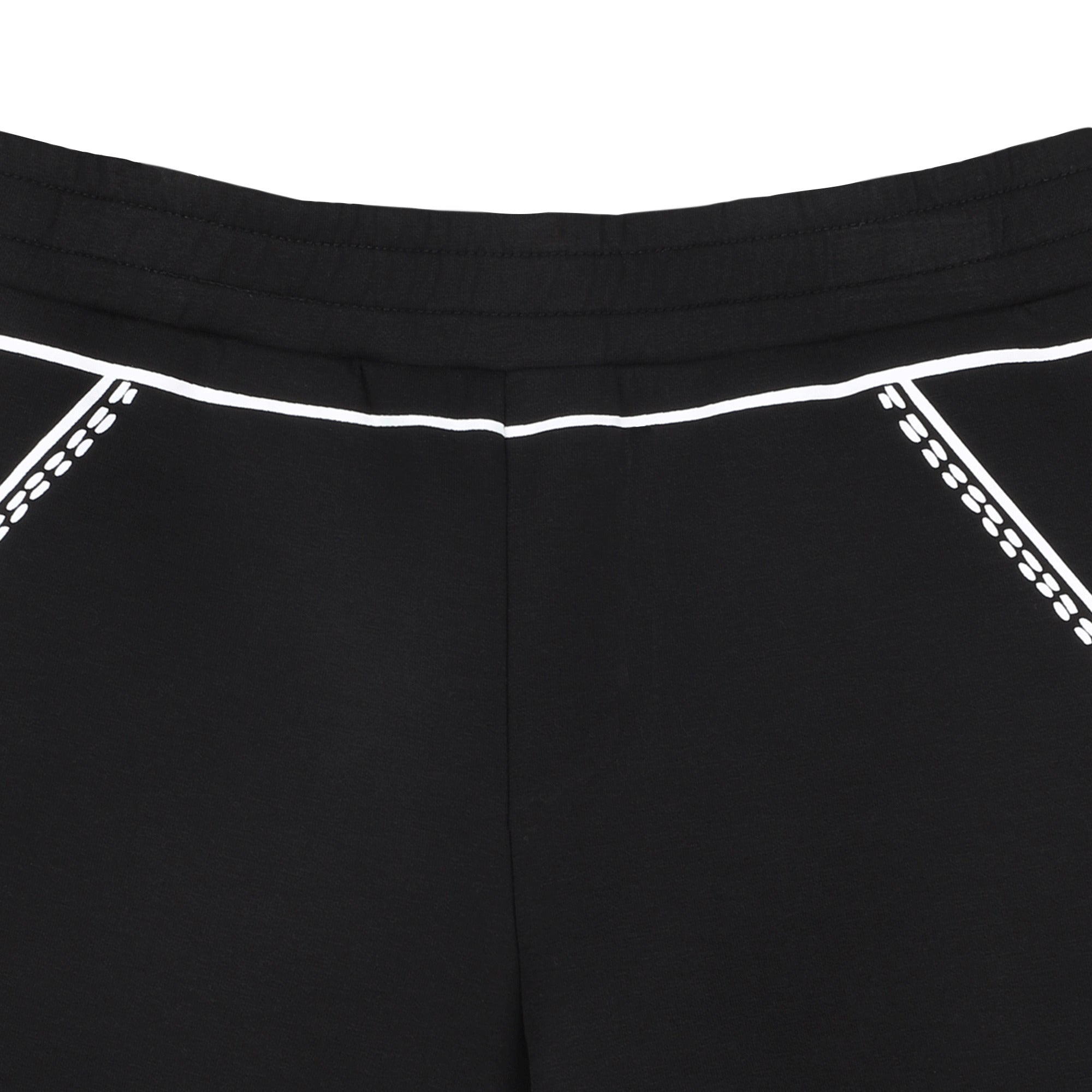 Black Jersey Shorts with Contrast Stitching The Marc Jacobs