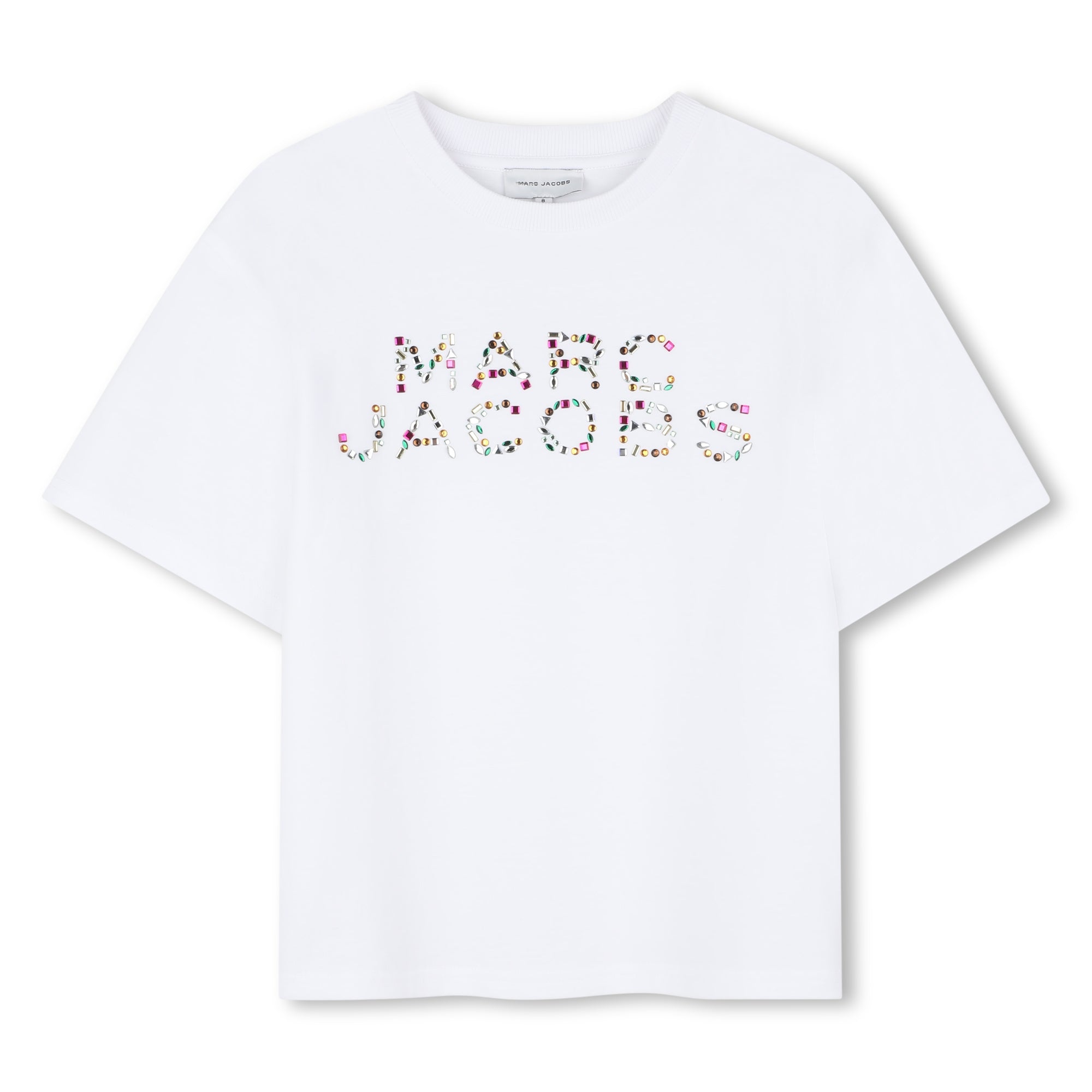 Rhinestone Logo Cotton T-Shirt The Marc Jacobs