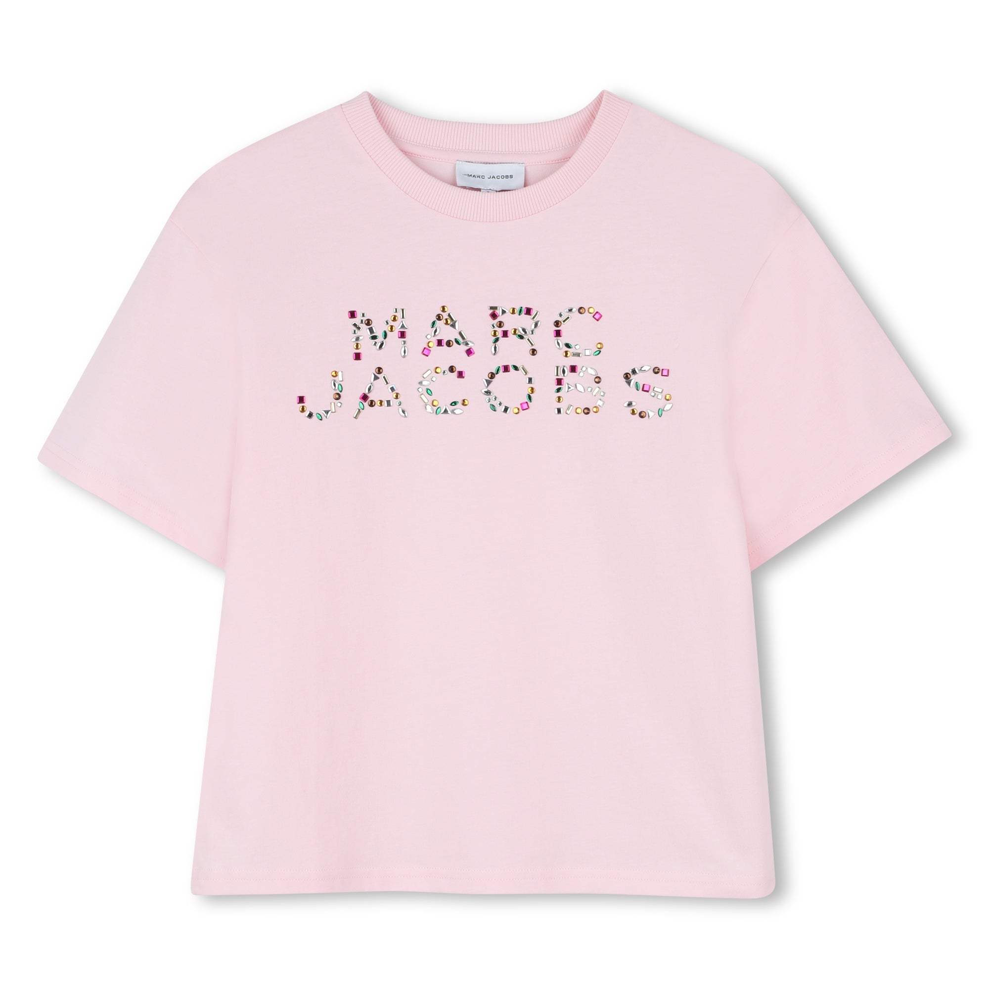 Rhinestone Logo Cotton T-Shirt The Marc Jacobs