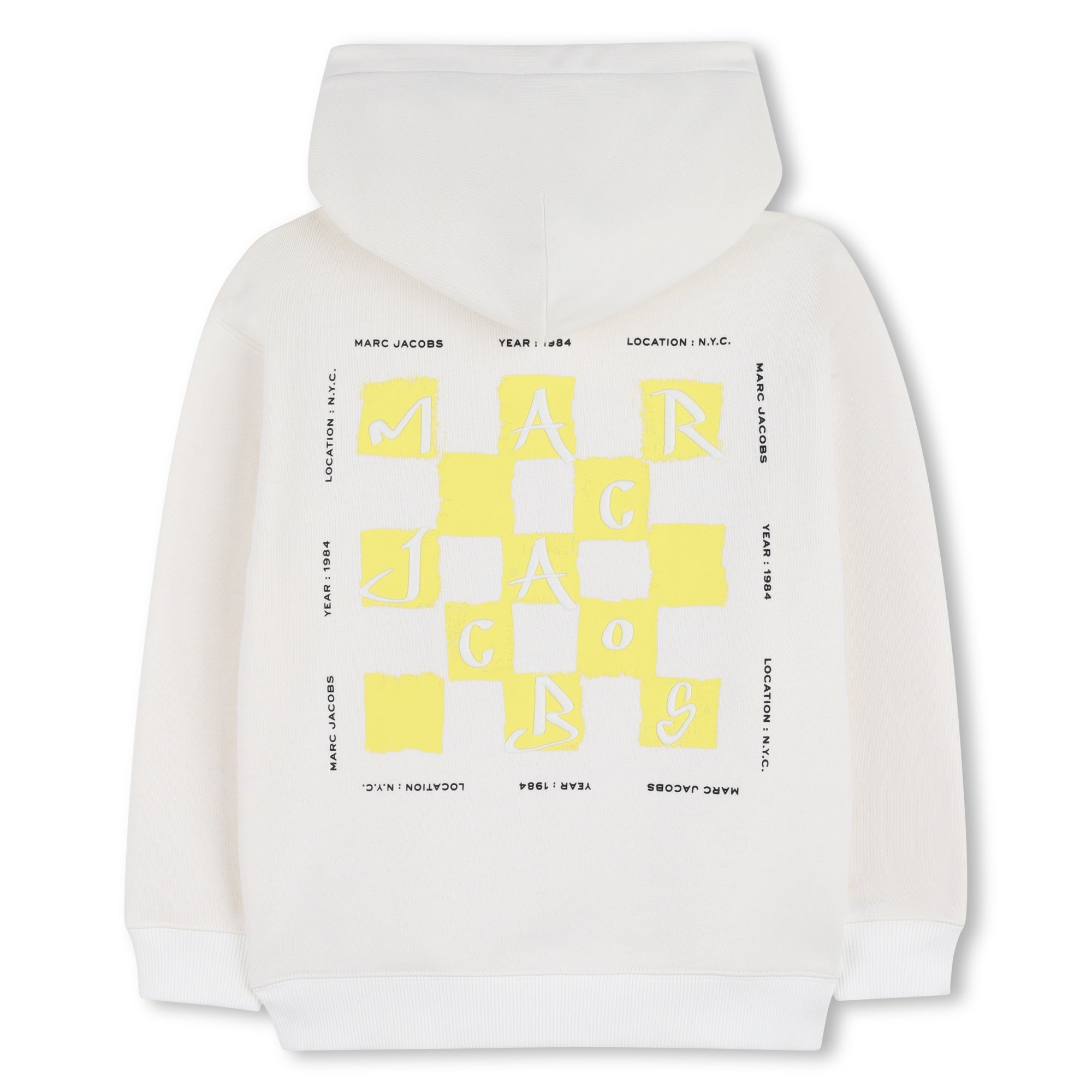 Cream Two Tone Zip Hoodie The Marc Jacobs