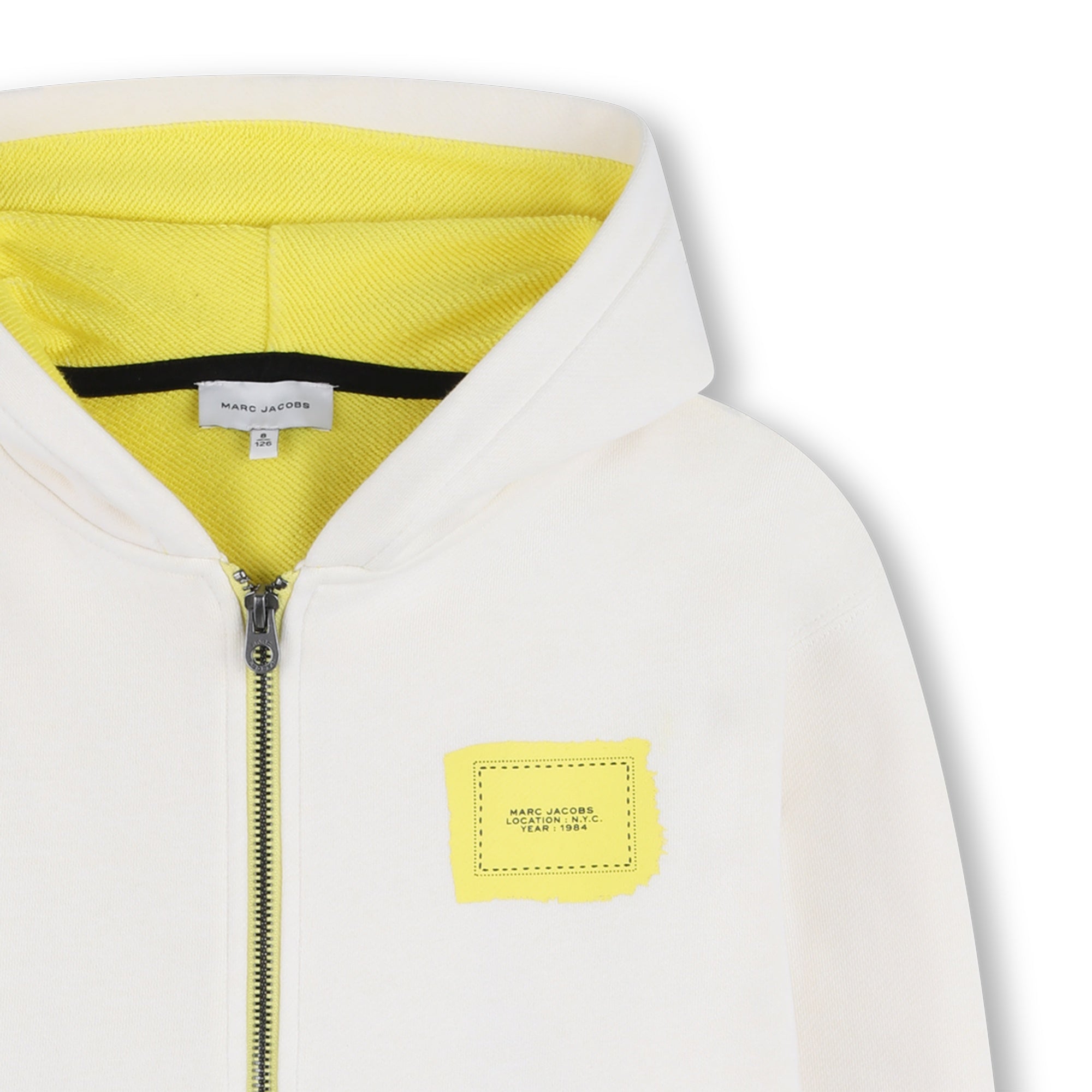 Cream Two Tone Zip Hoodie The Marc Jacobs