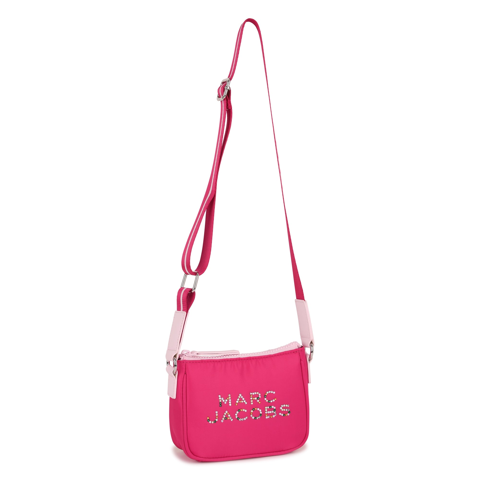 Pink Crossbody Bag with Rhinestone Logo The Marc Jacobs